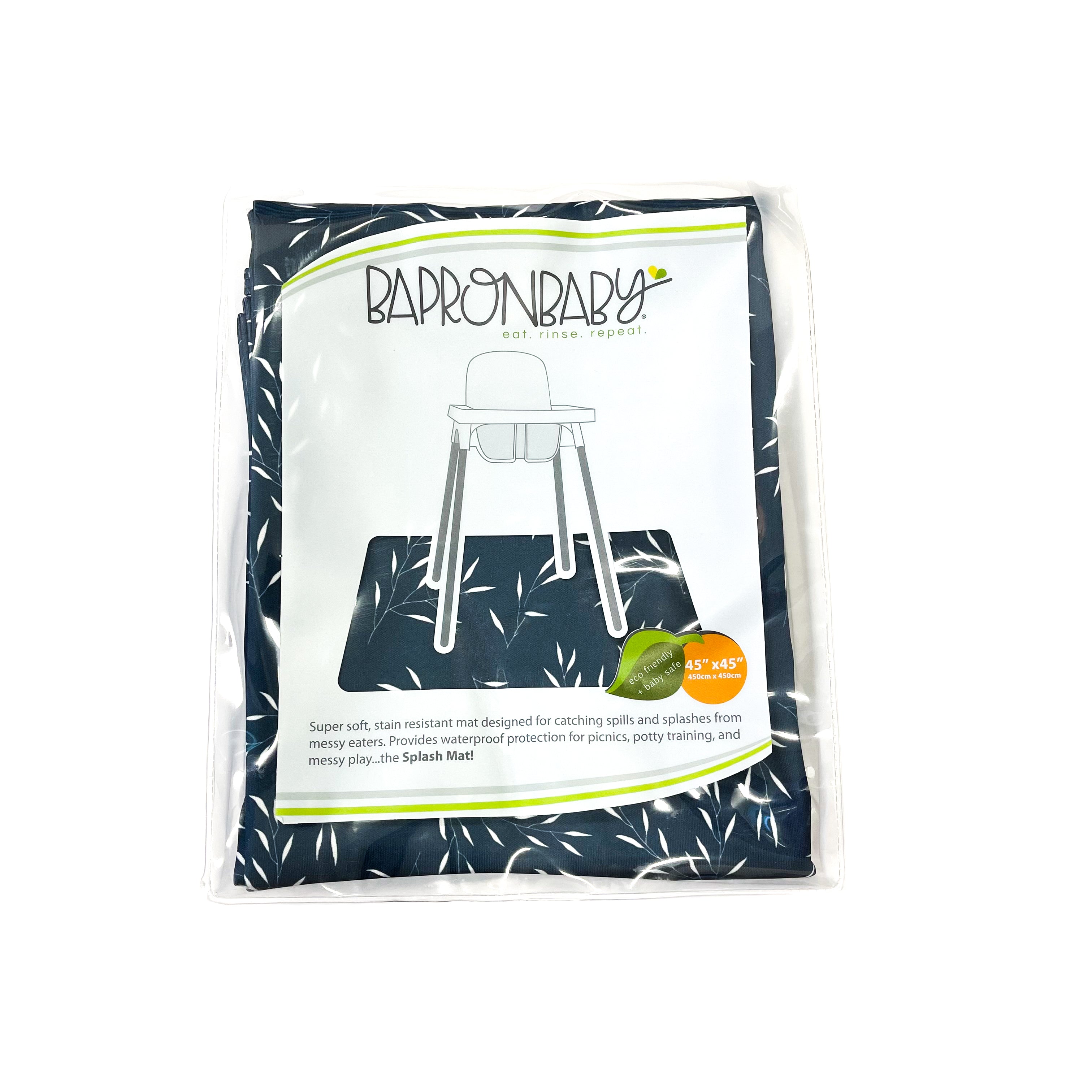 Willow Splash Mat - A Waterproof Catch-All for Highchair Spills and More!  BapronBaby   