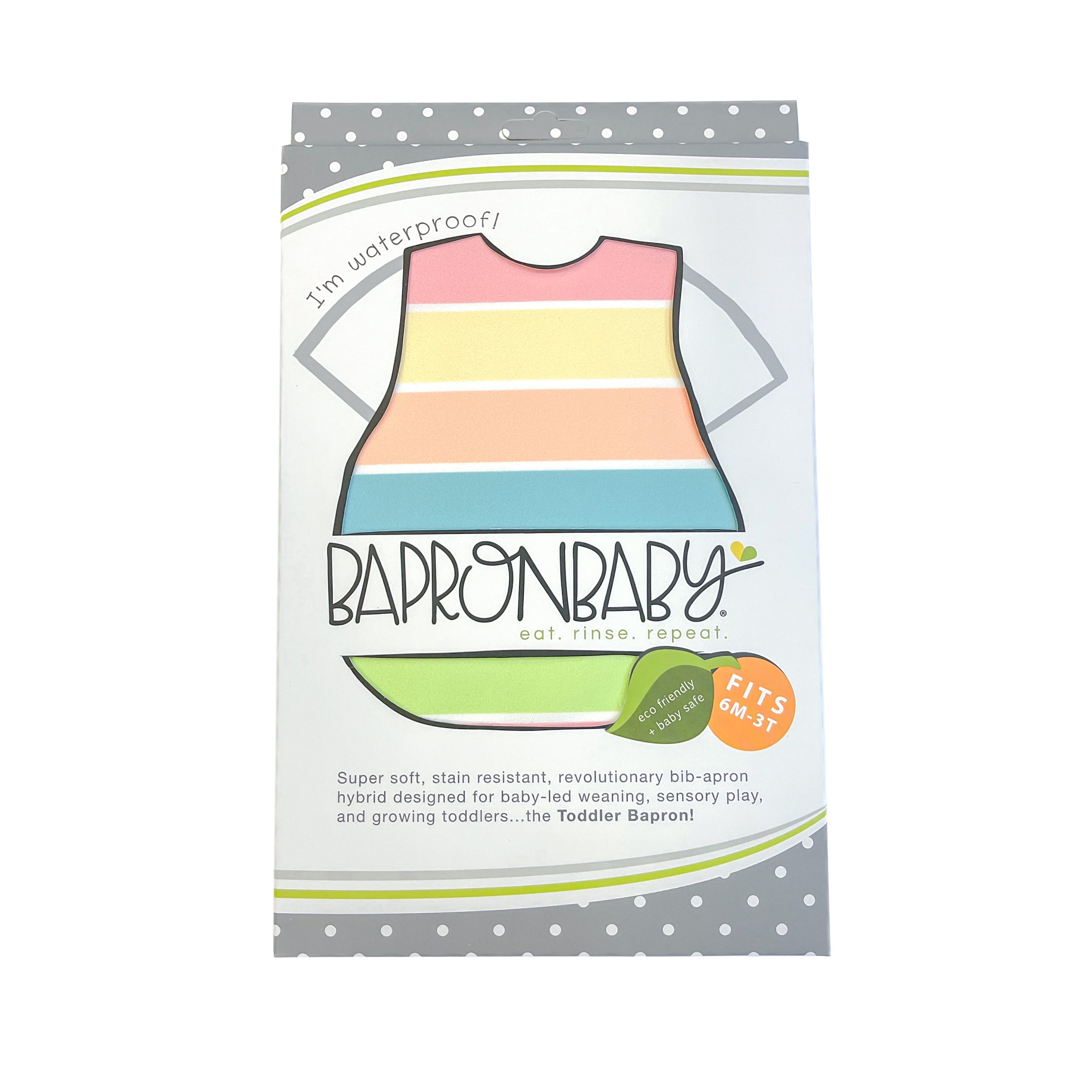 Rainbow Stripes Bapron  BapronBaby   