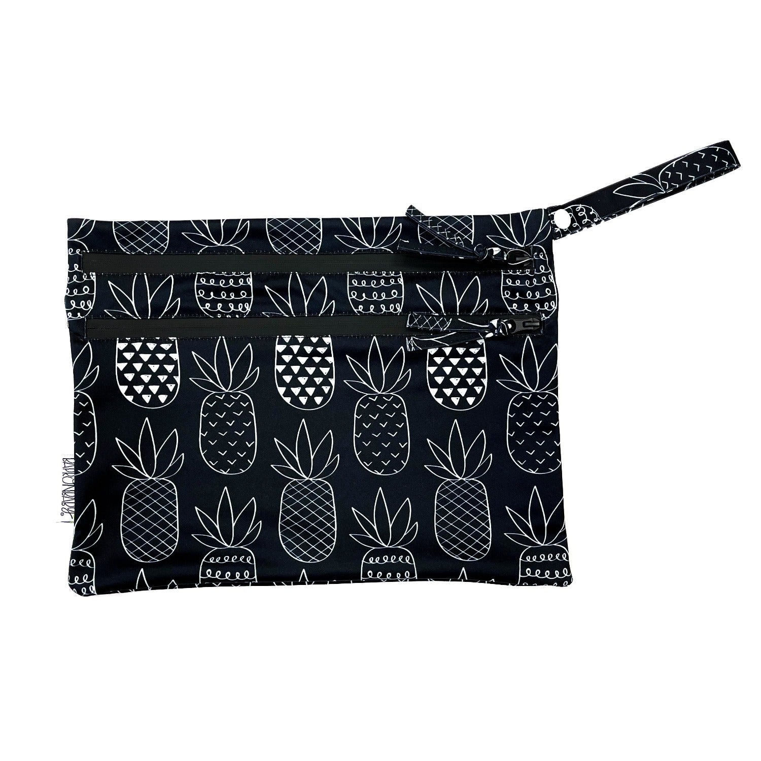 Pineapple Monochrome - Waterproof Wet Bag (For mealtime, on-the-go, and more!)  BapronBaby   