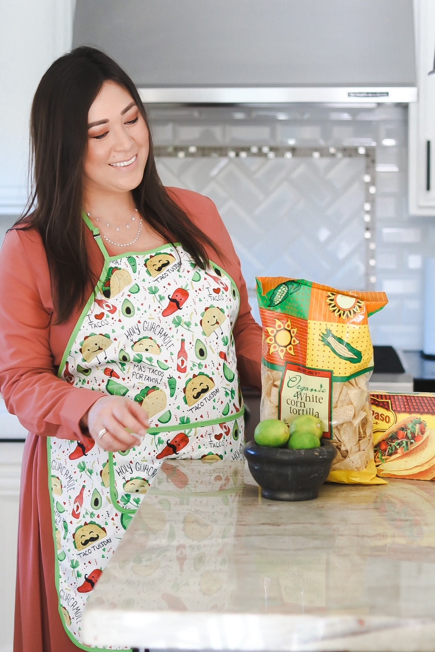 Taco Party Apron - fits sizes youth small through adult 2XL  BapronBaby   