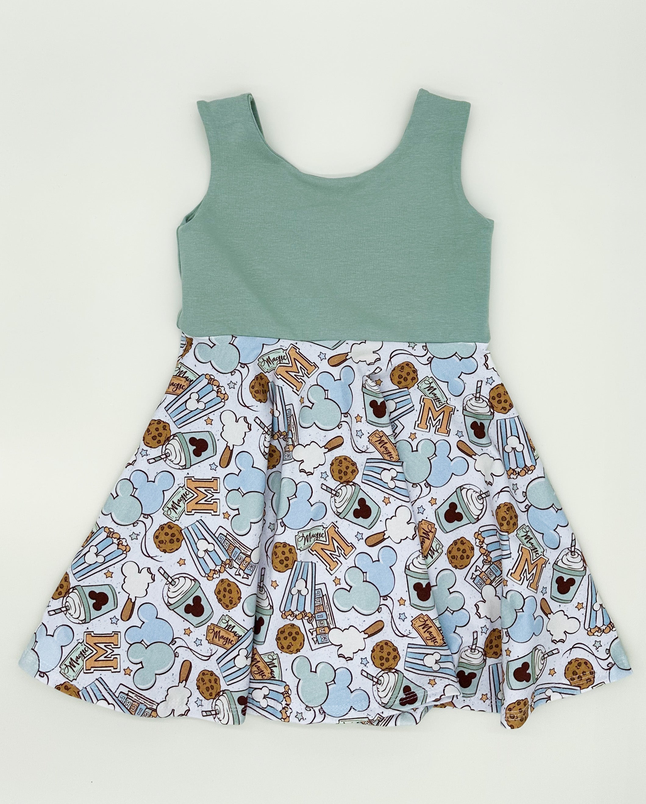 Magical Treat Twirl Dress (Light Sage Bodice) Dress doodle & jack   