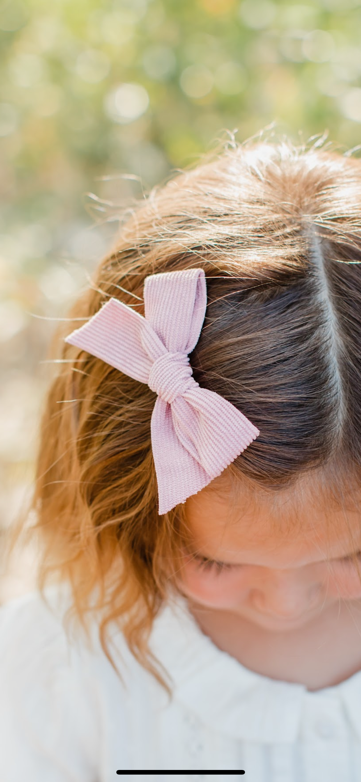 Rosewood | Pigtail Set - Corduroy Ribbon Bow