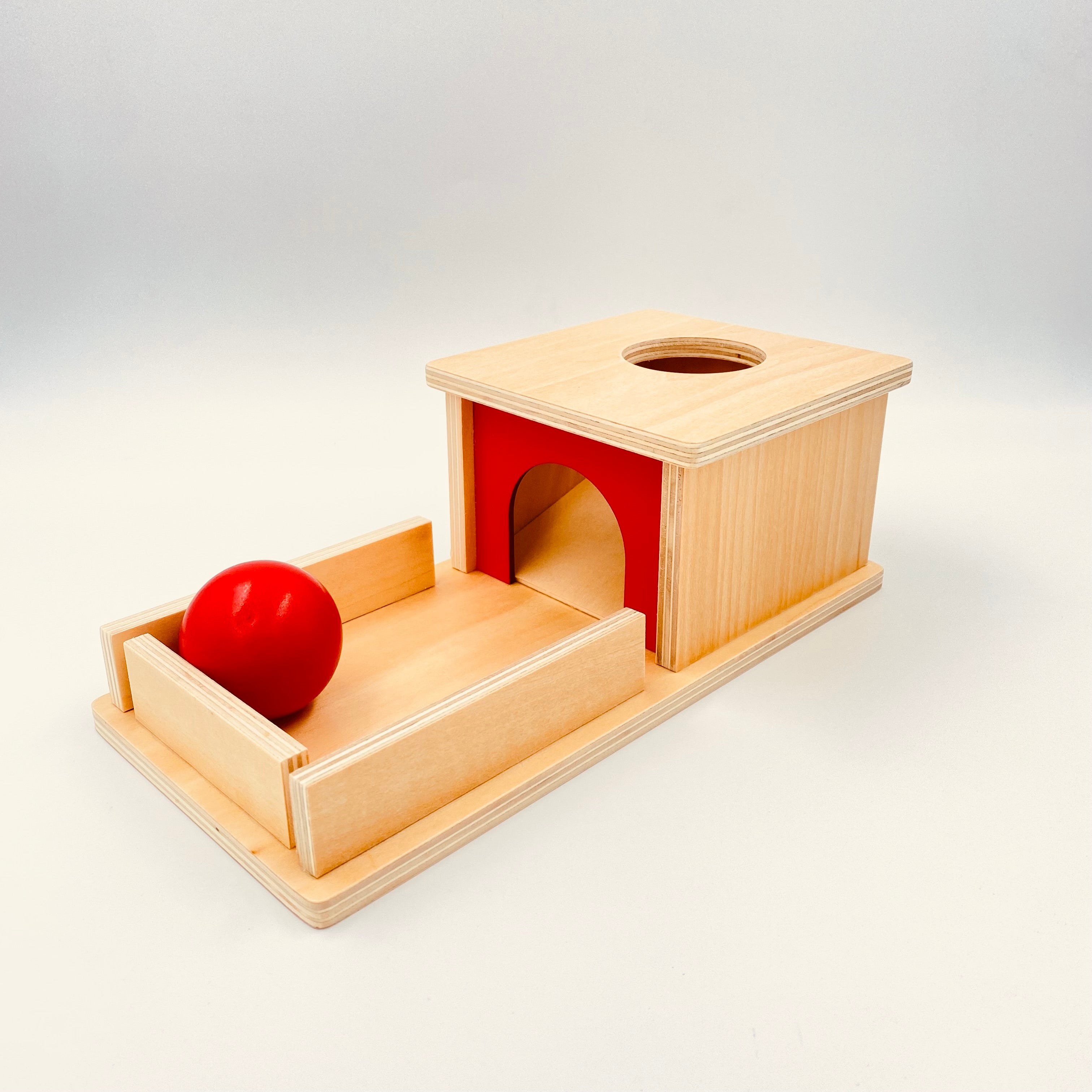 **Pre-order (Ships in 2-3 Weeks)**Montessori Object Permanence Box with Tray and Ball