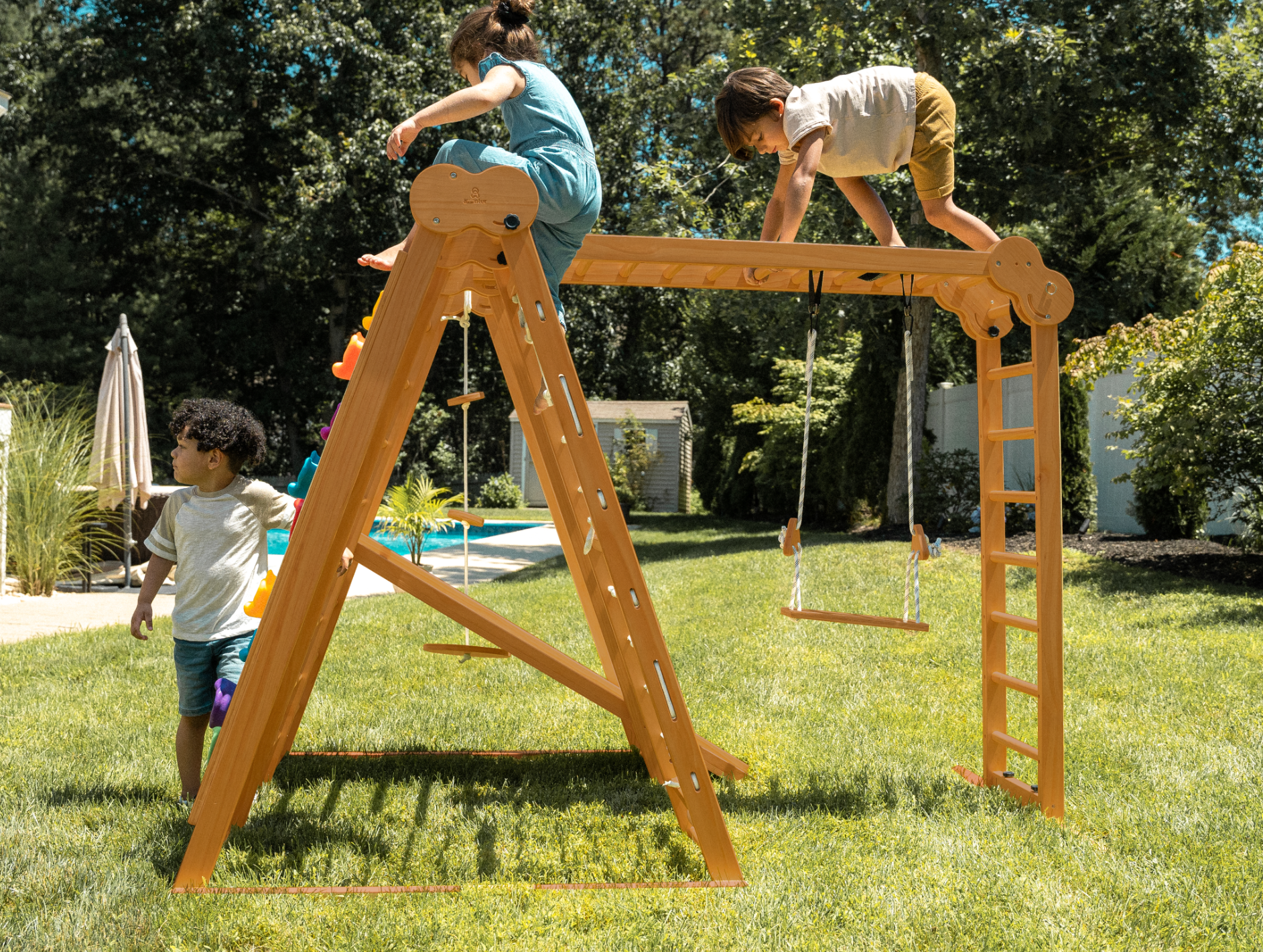 Chestnut - 8-in-1 Indoor Jungle Gym for Toddlers Indoor Avenlur.com   