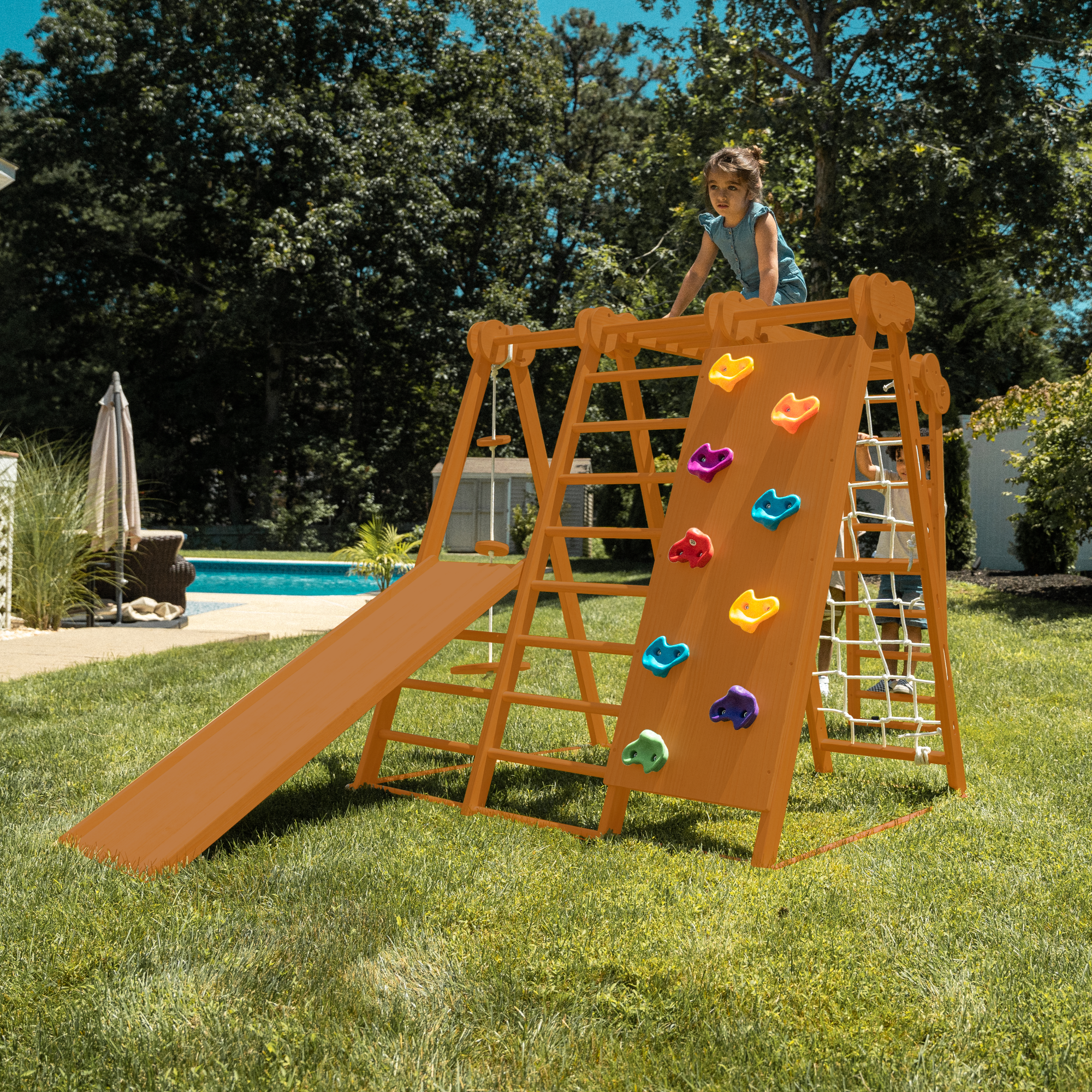 Chestnut - 8-in-1 Indoor Jungle Gym for Toddlers Indoor Avenlur.com   