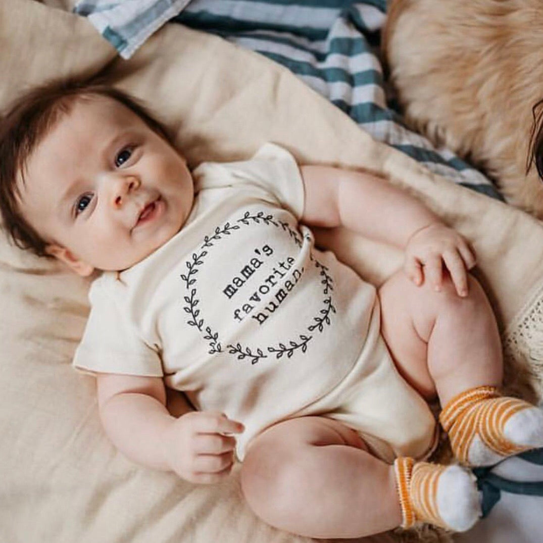 Mama's Favorite Human - Organic Cotton Bodysuit