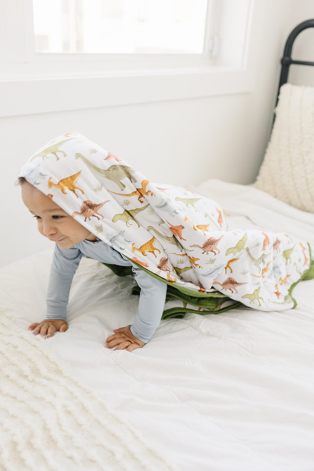 Bamboo Urban Dino Toddler Blanket Toddler Blanket doodle & jack   