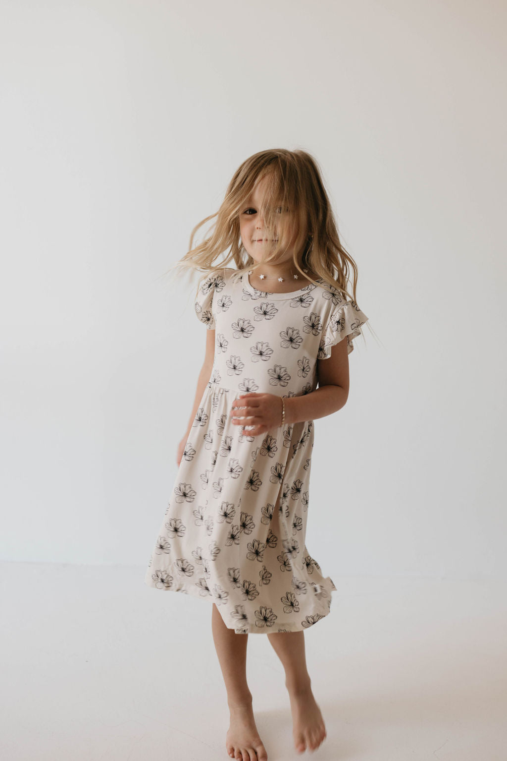 Bamboo Dress | Ruffle Sleeve Desert Bloom dress forever french baby   