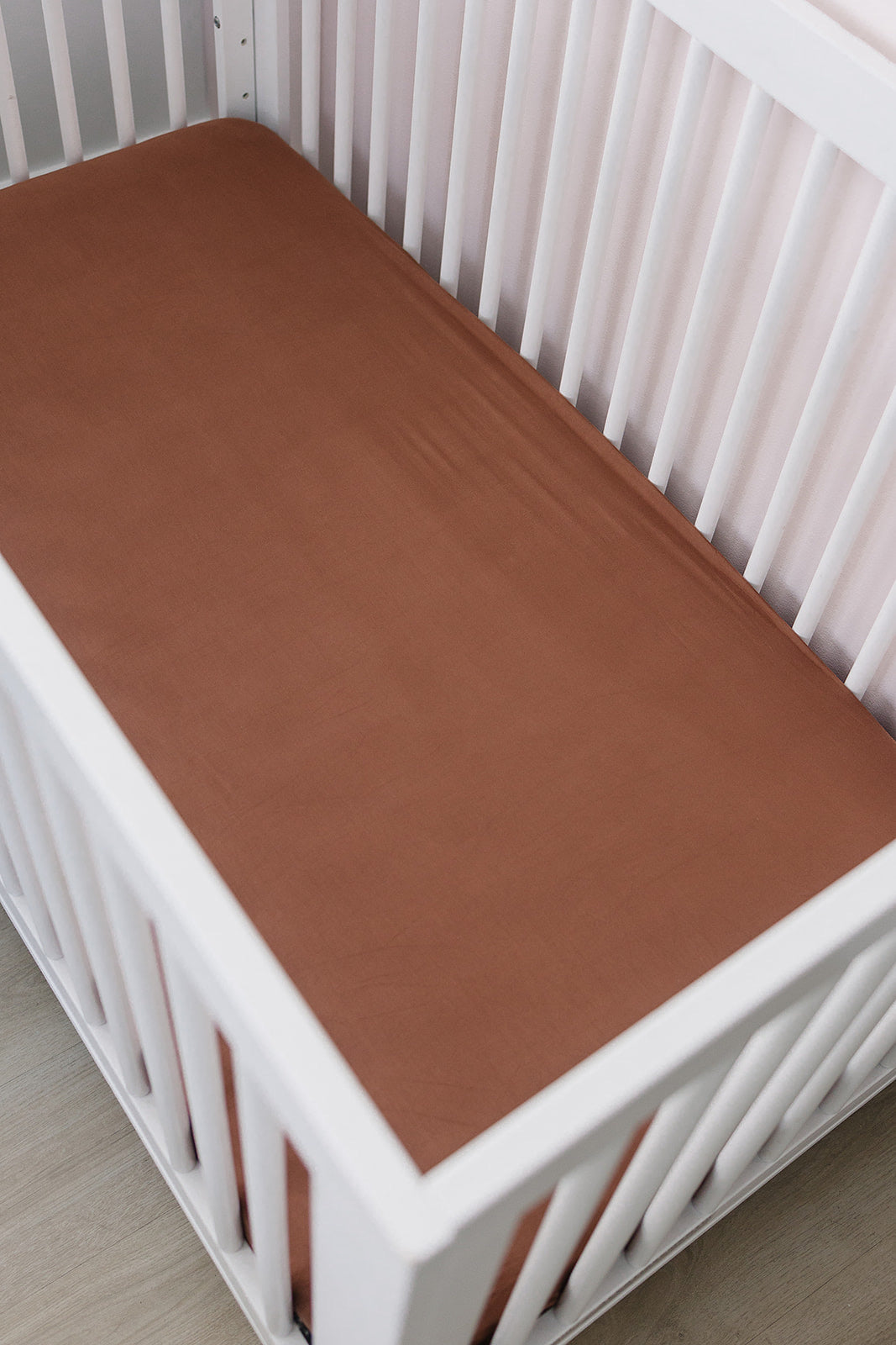 Rust Bamboo Stretch Crib Sheet  Mebie Baby   