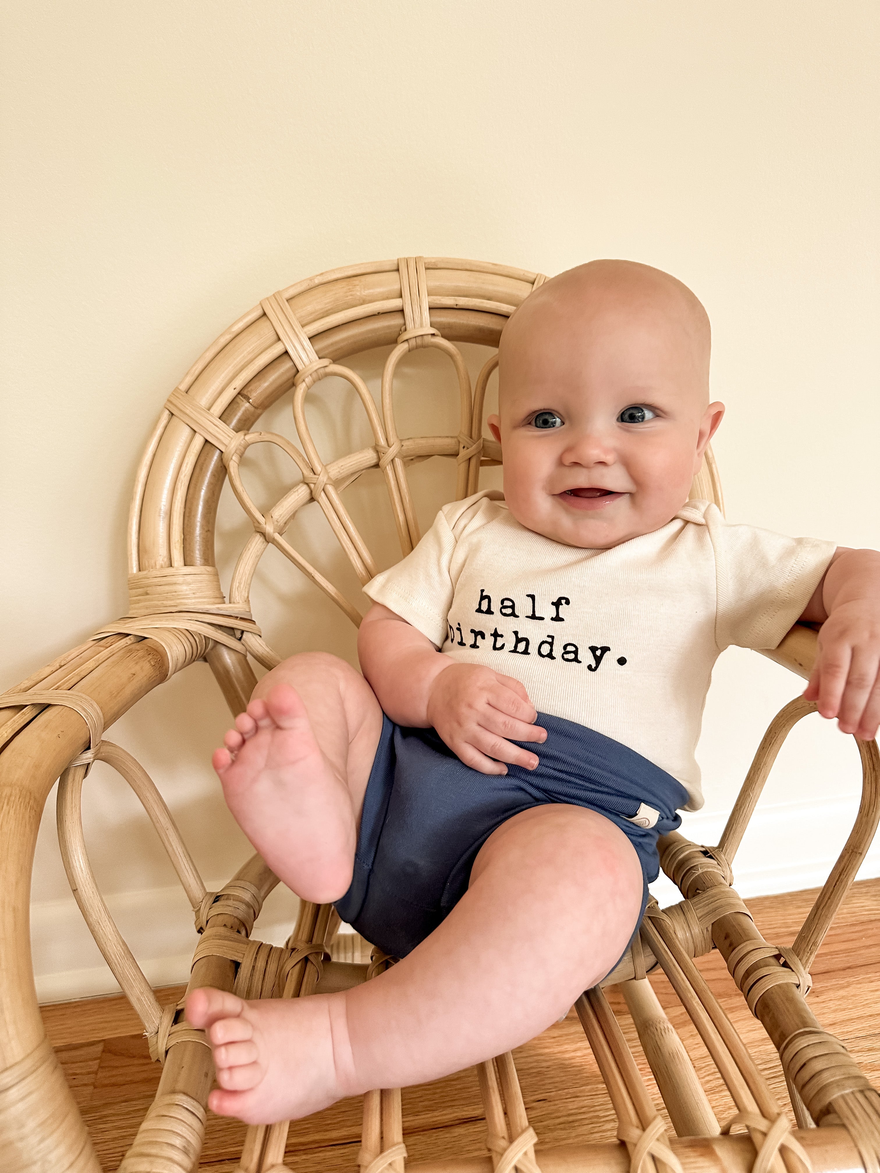 Half Birthday - Organic Cotton Bodysuit