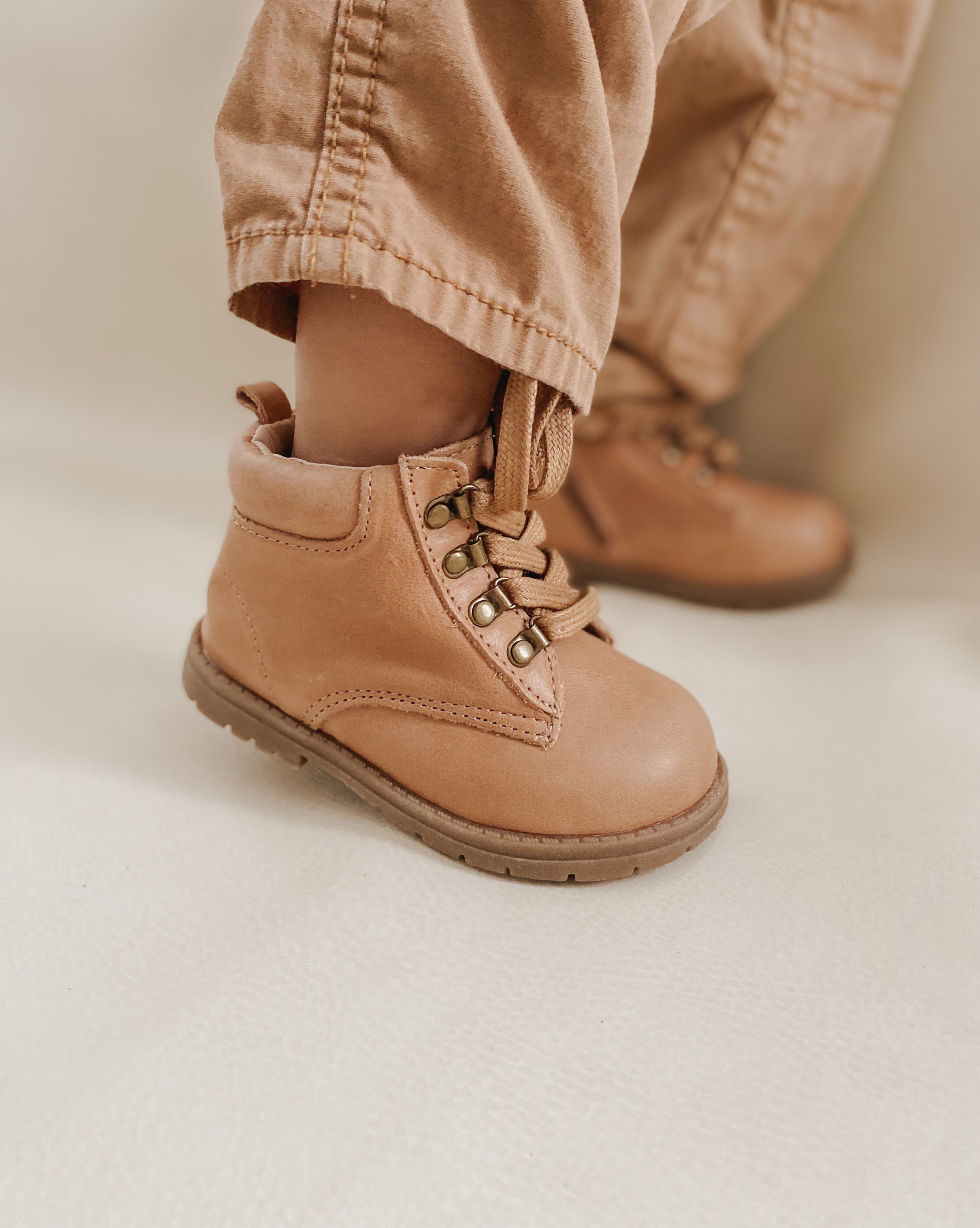 Leather Combat Boot | Color 'Sand'