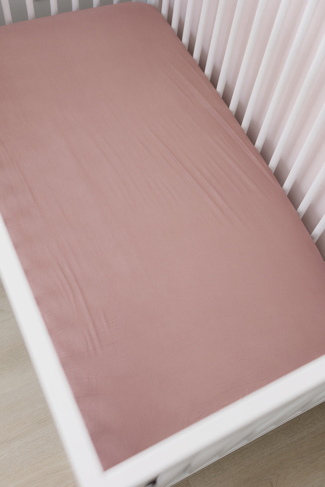 Dusty Rose Bamboo Stretch Crib Sheet  Mebie Baby   