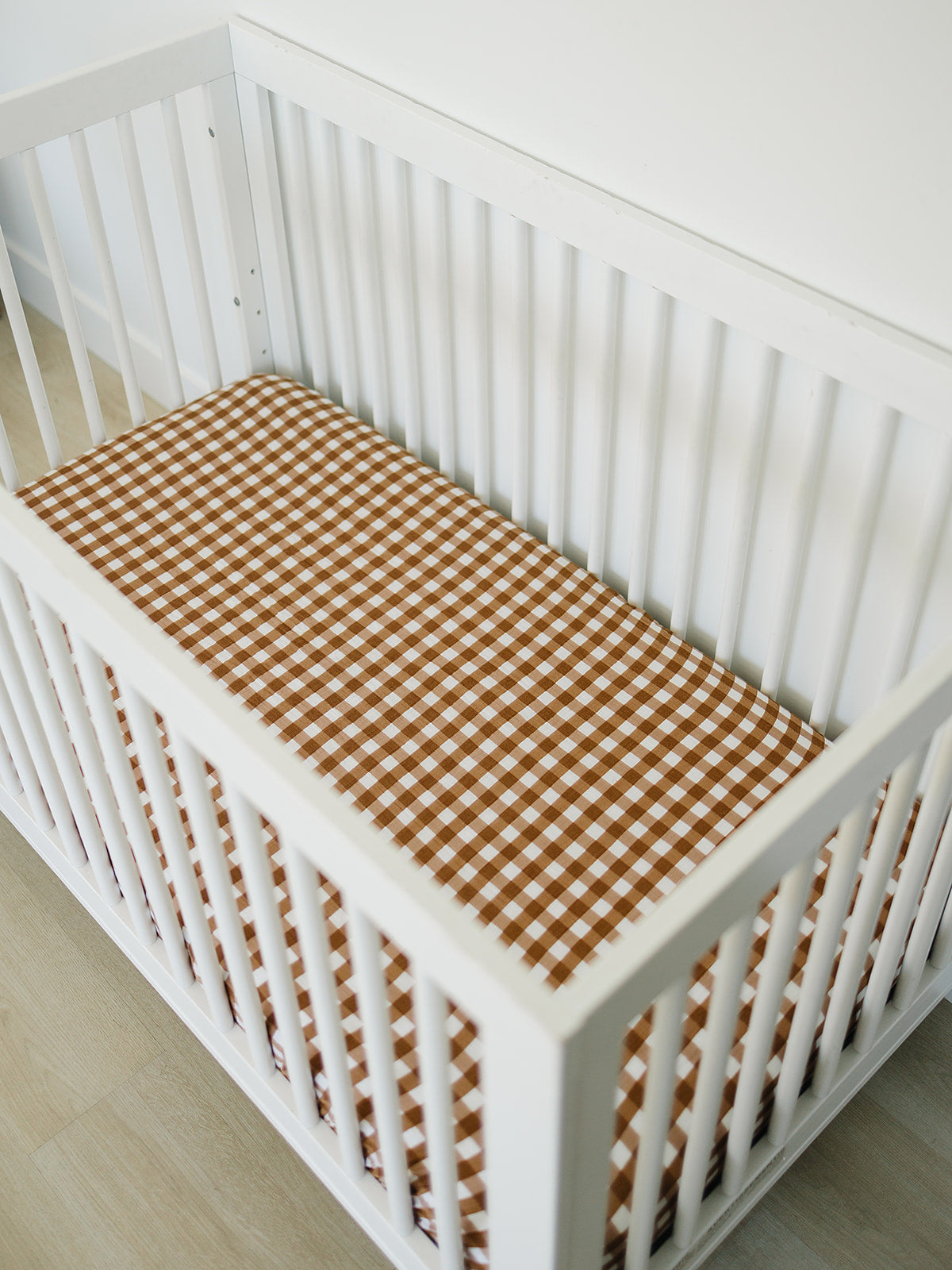 Gingham Muslin Crib Sheet  Mebie Baby   