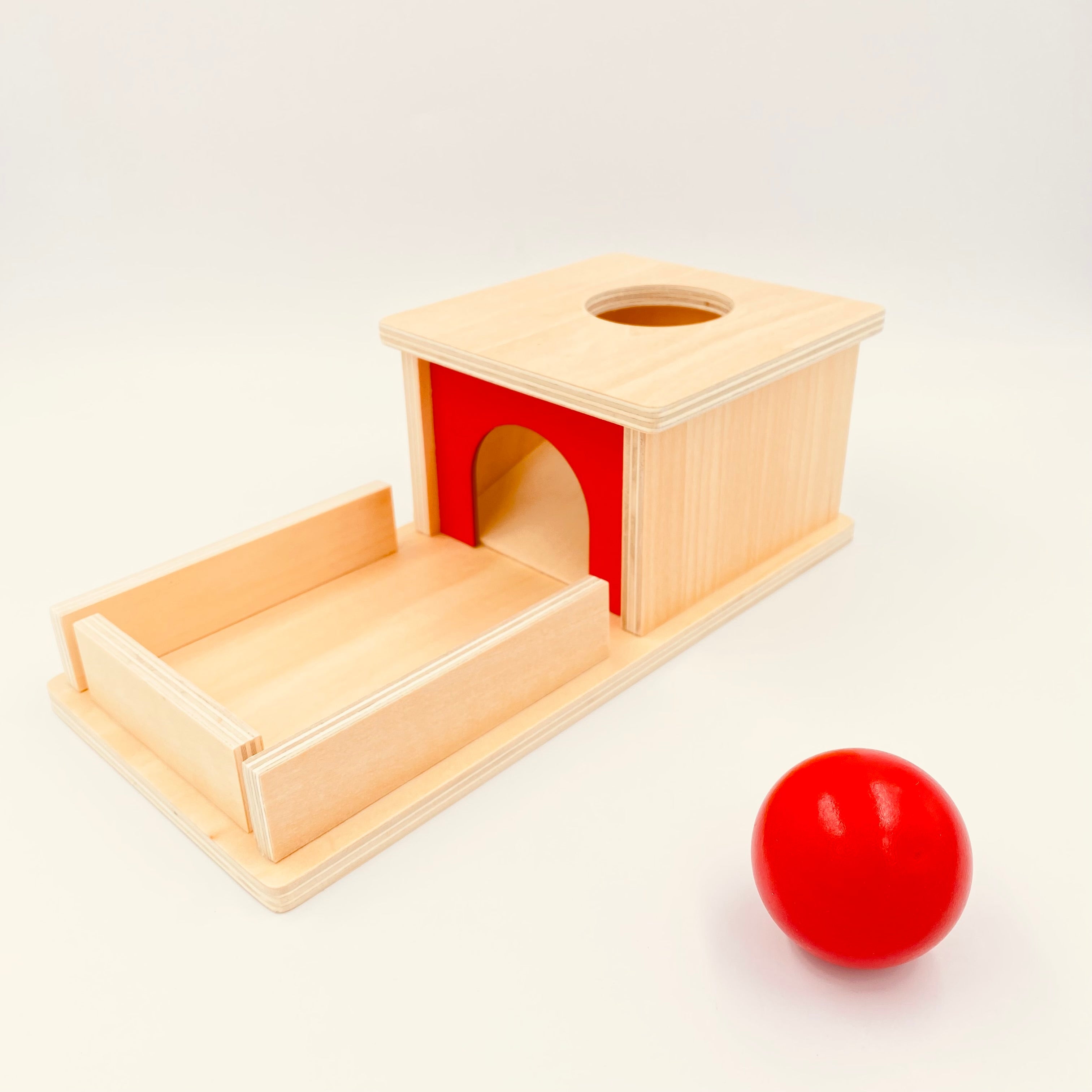 **Pre-order (Ships in 2-3 Weeks)**Montessori Object Permanence Box with Tray and Ball