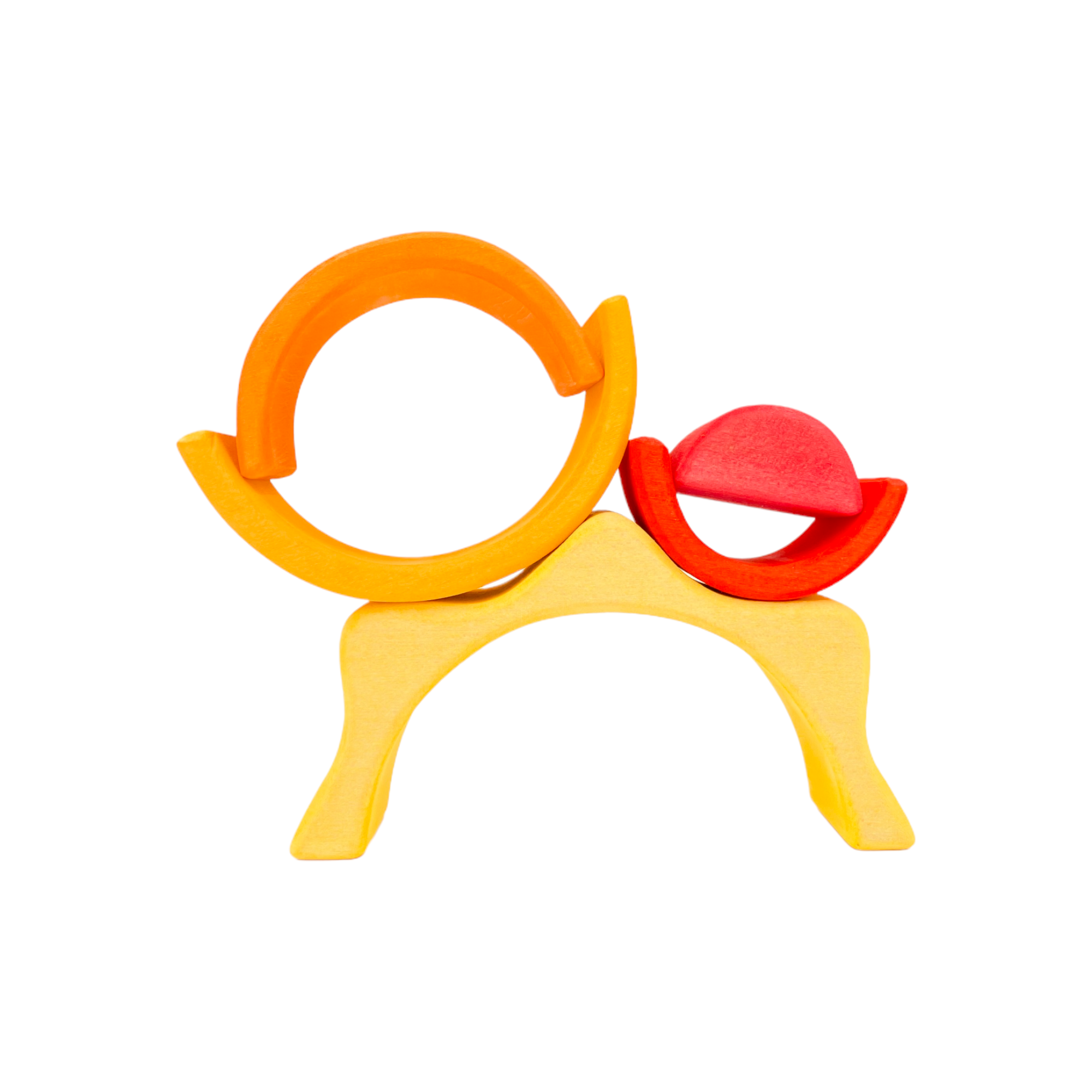 **Pre-order (Ships in 2-3 Weeks)**5-Piece Stained Mini Wooden Sun Rainbow Stacker