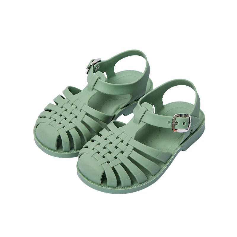 Nontoxic Jelly Sandals Shoes kindthing Sage 6.5-7 