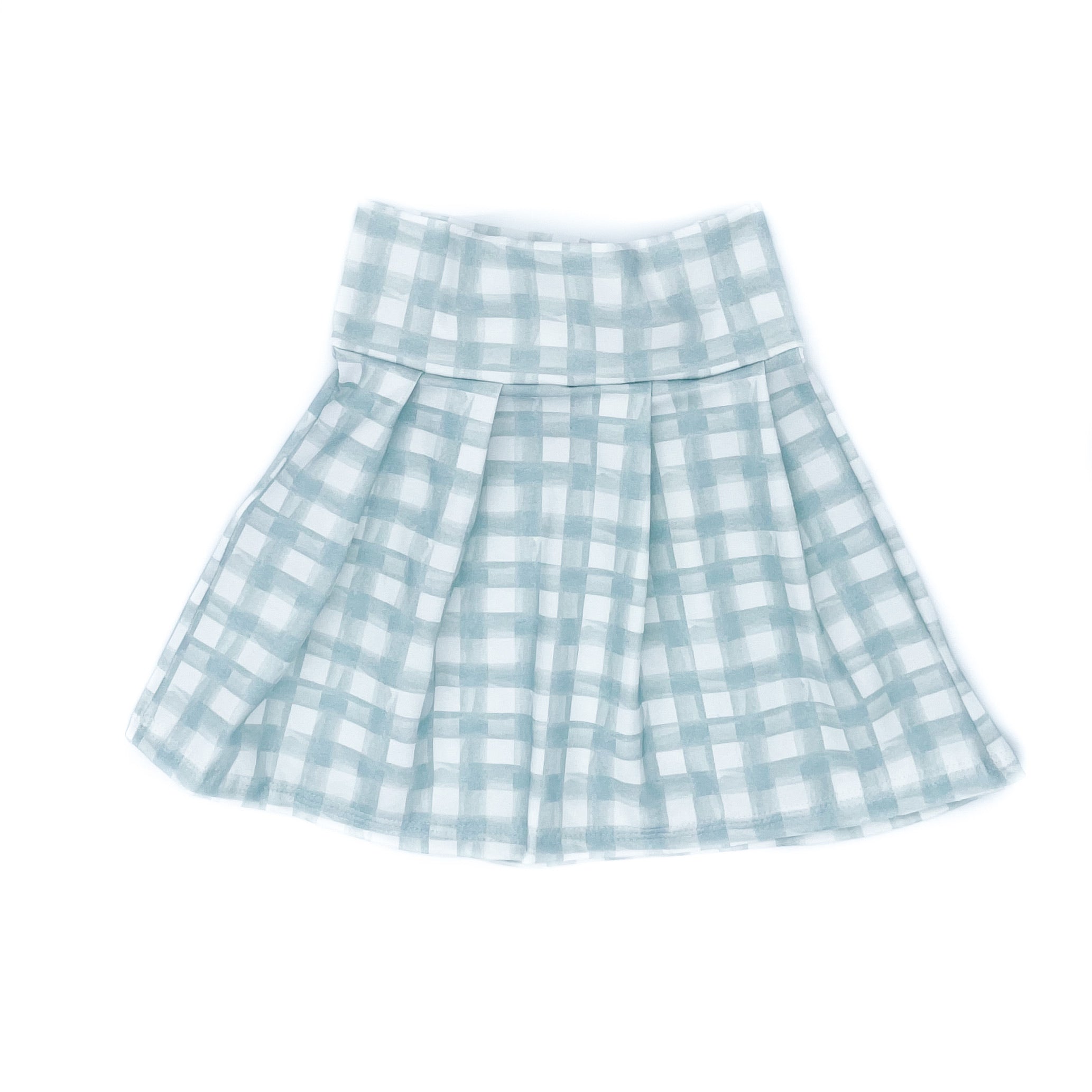 steel gingham skirt (matching waist) Skirt doodle & jack   