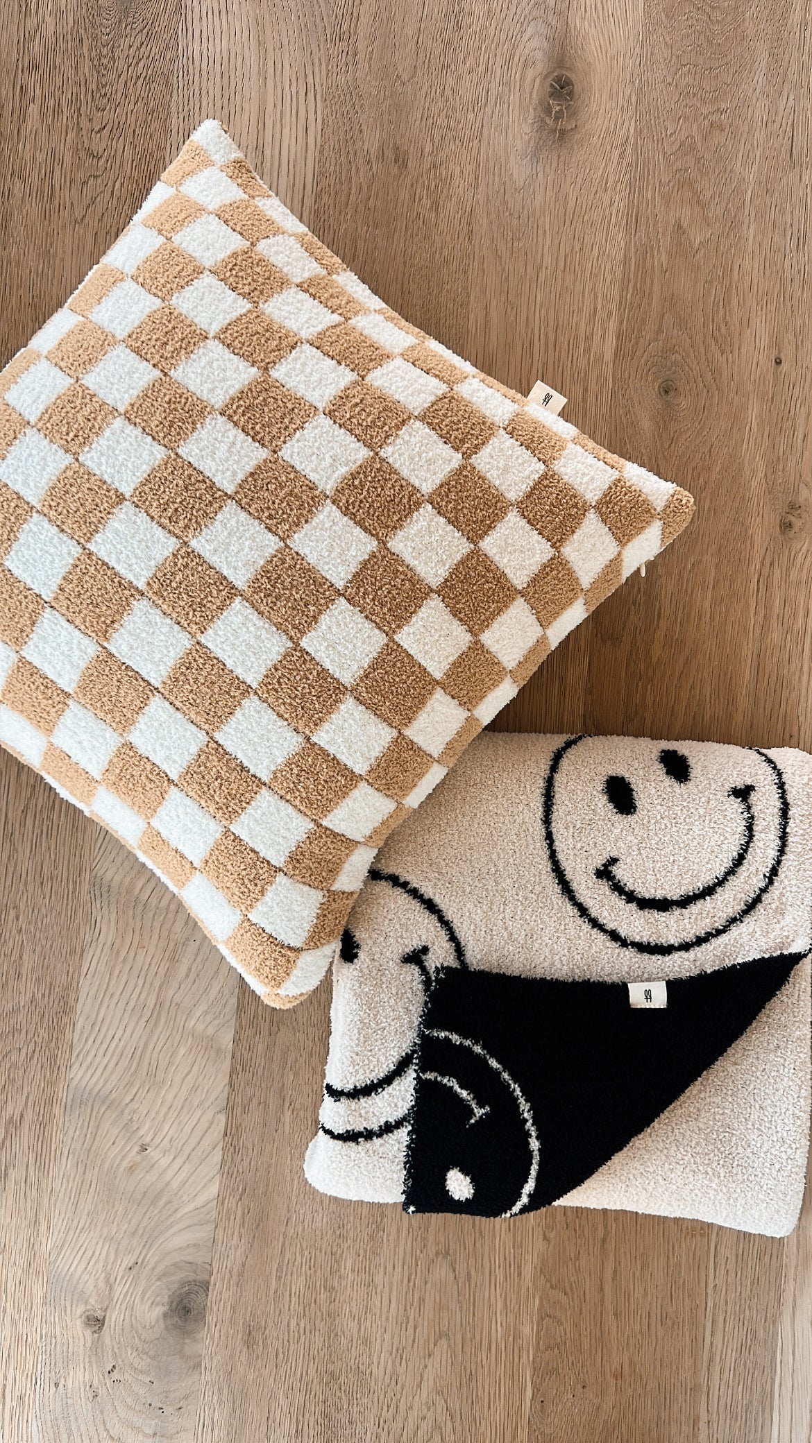 Plush Blanket  | Just Smile Black & White