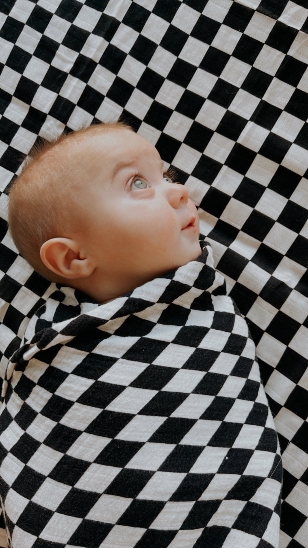 Muslin Swaddle | Black & White Checkerboard