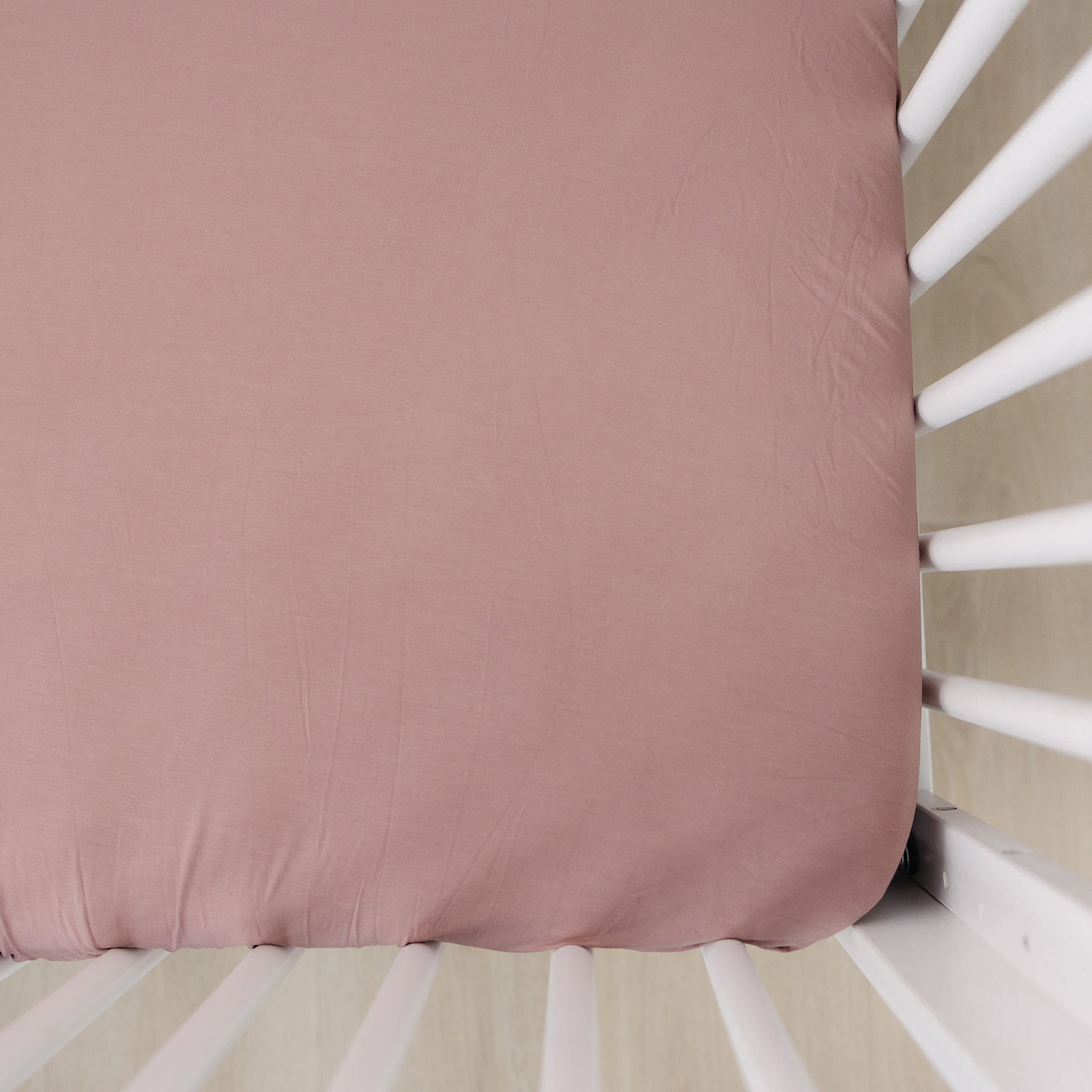 Dusty Rose Bamboo Stretch Crib Sheet  Mebie Baby   