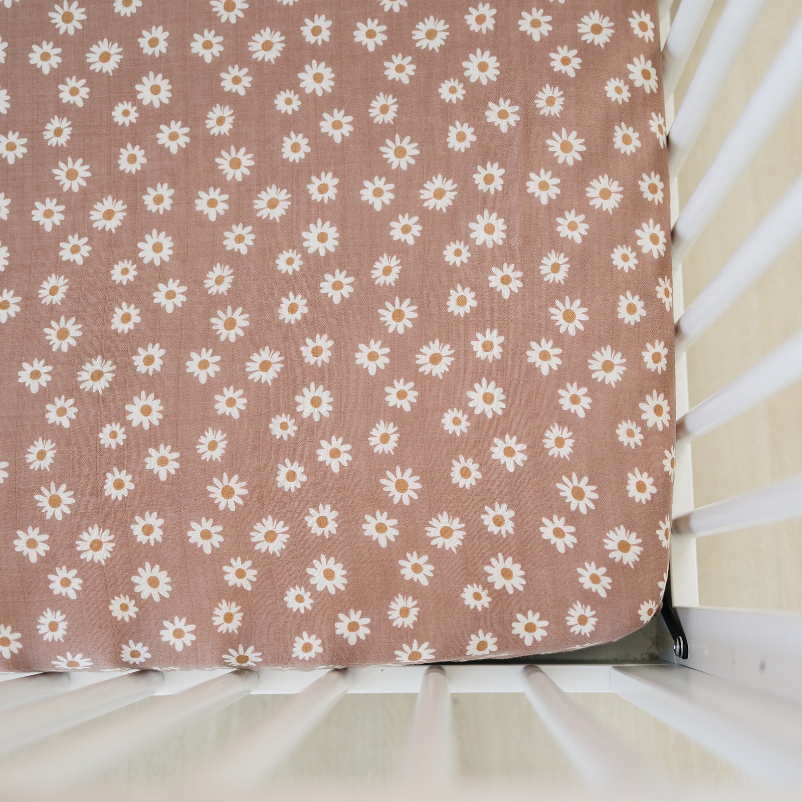 Daisy Dream Muslin Crib Sheet  Mebie Baby   