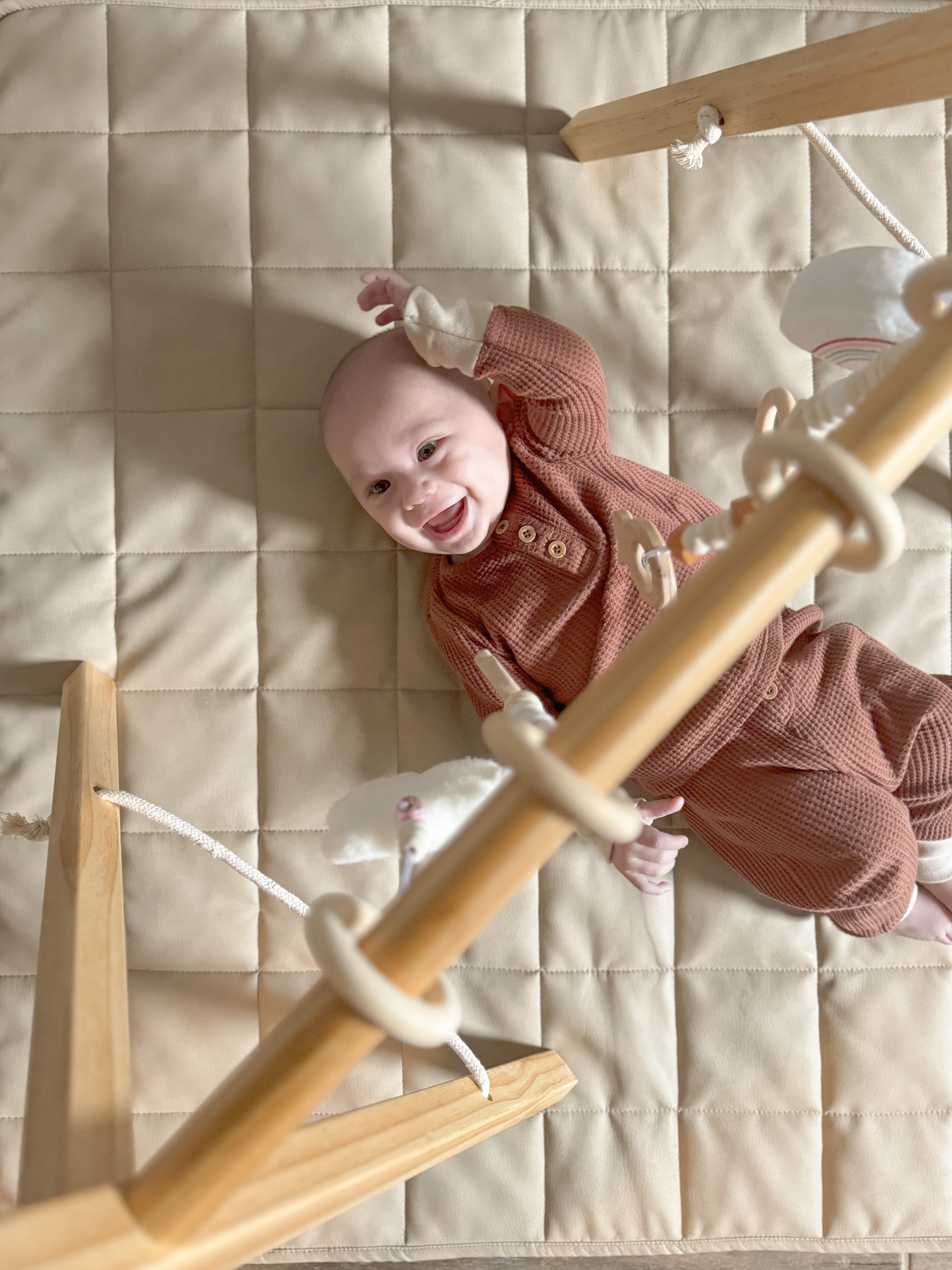 Lilac Wooden Baby Gym Indoor Avenlur.com   