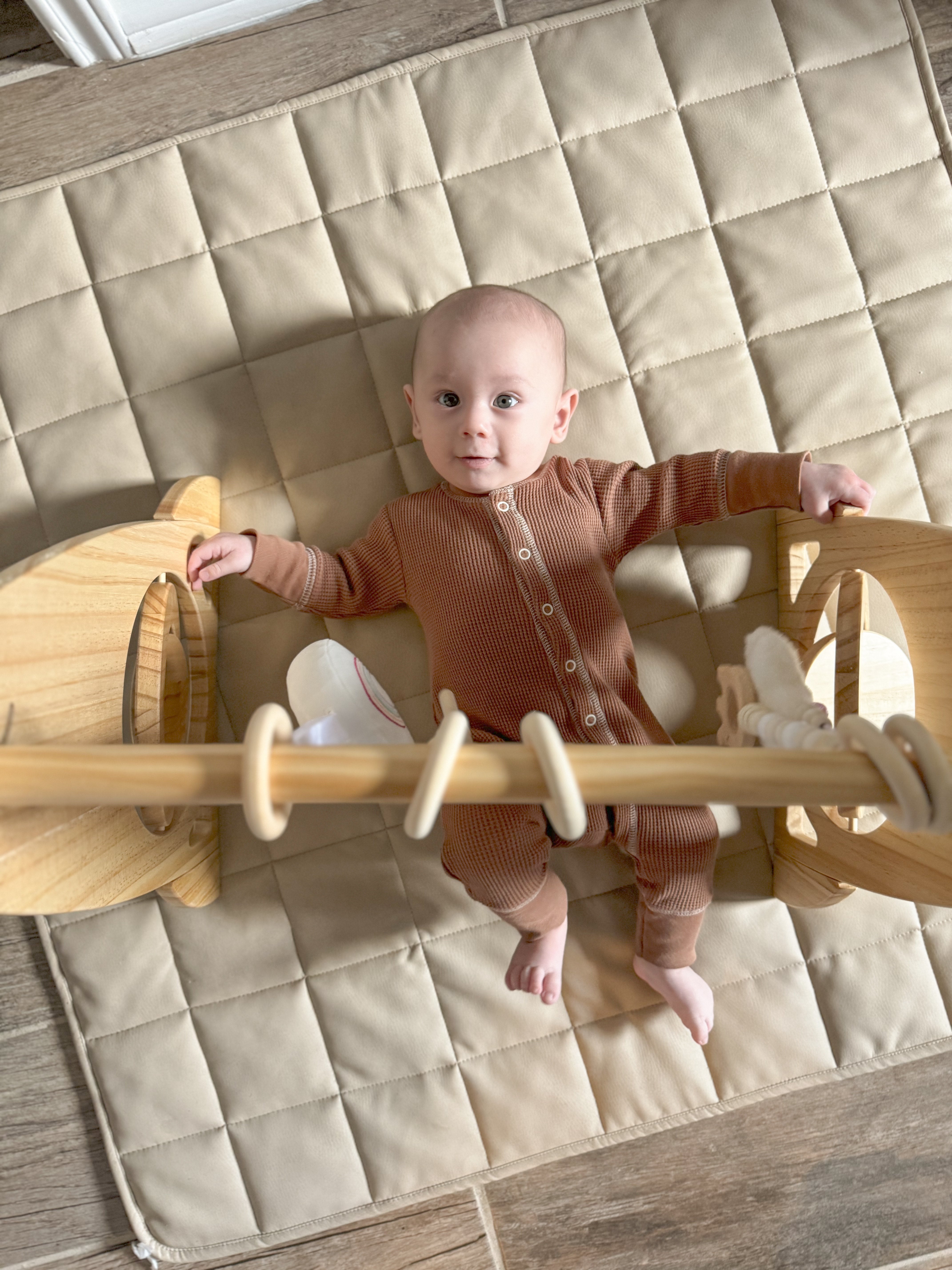 Lilac Wooden Baby Gym Indoor Avenlur.com   