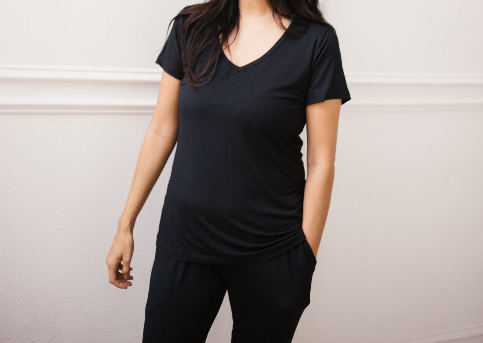 Signature Solids Women's Lounge V-Neck