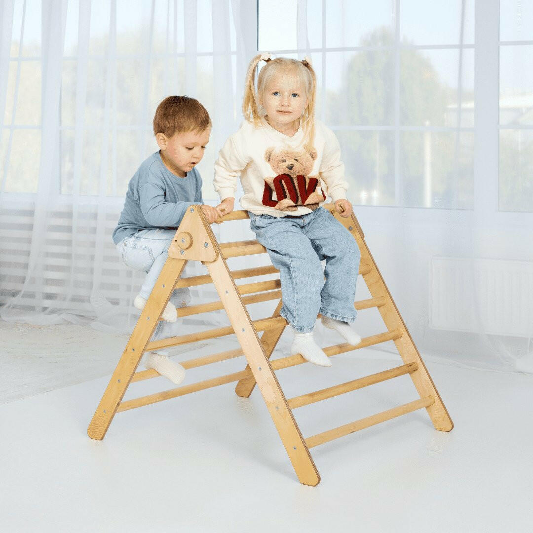 Indoor Montessori Triangle Climbing Ladder for Toddlers 1-7 y.o. Single Ladders Goodevas   