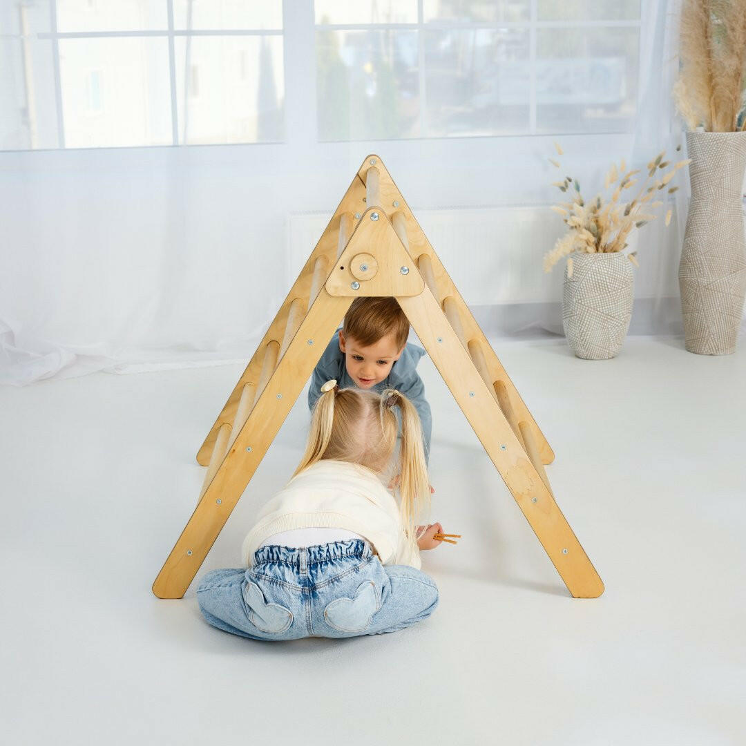 Indoor Montessori Triangle Climbing Ladder for Toddlers 1-7 y.o. Single Ladders Goodevas   