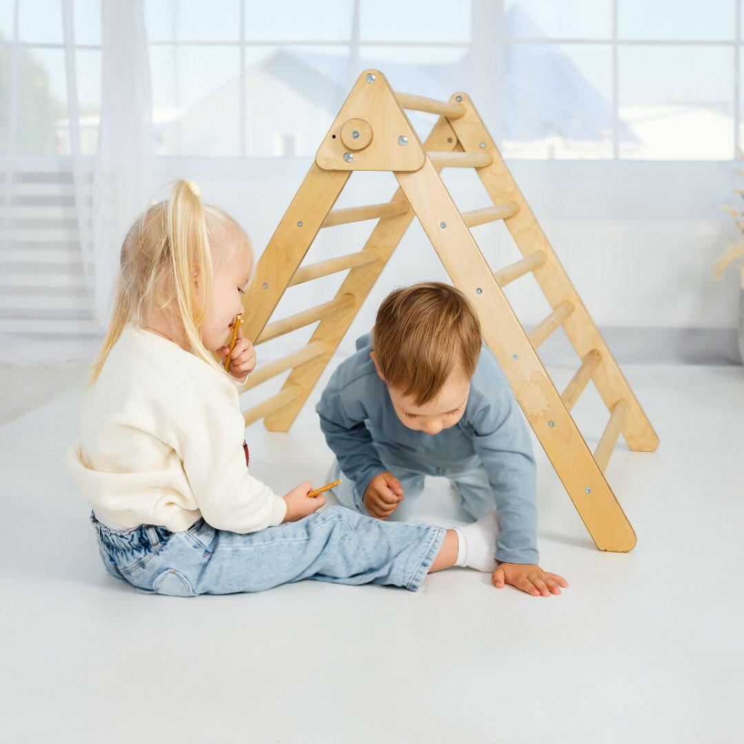 Indoor Montessori Triangle Climbing Ladder for Toddlers 1-7 y.o. Single Ladders Goodevas   
