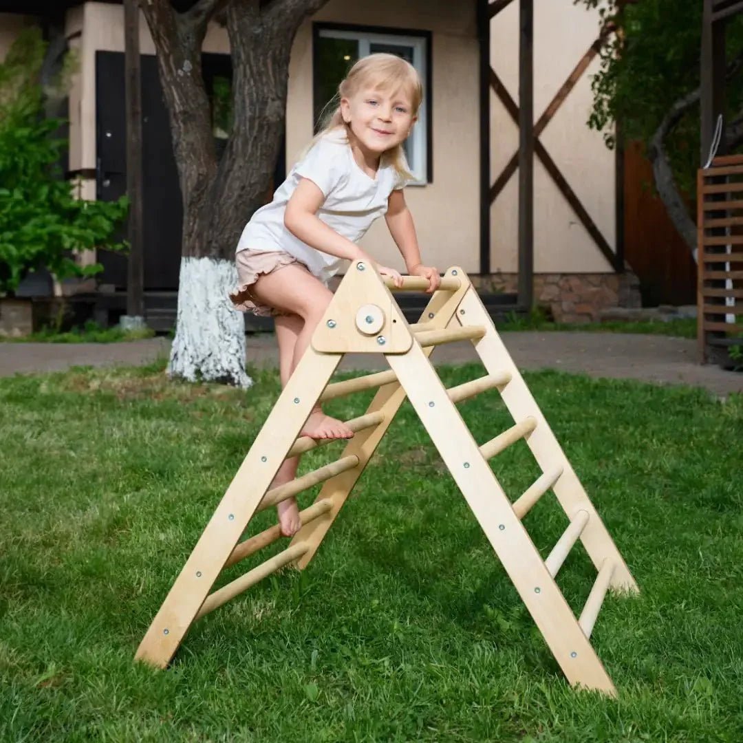 Indoor Montessori Triangle Climbing Ladder for Toddlers 1-7 y.o. Single Ladders Goodevas   