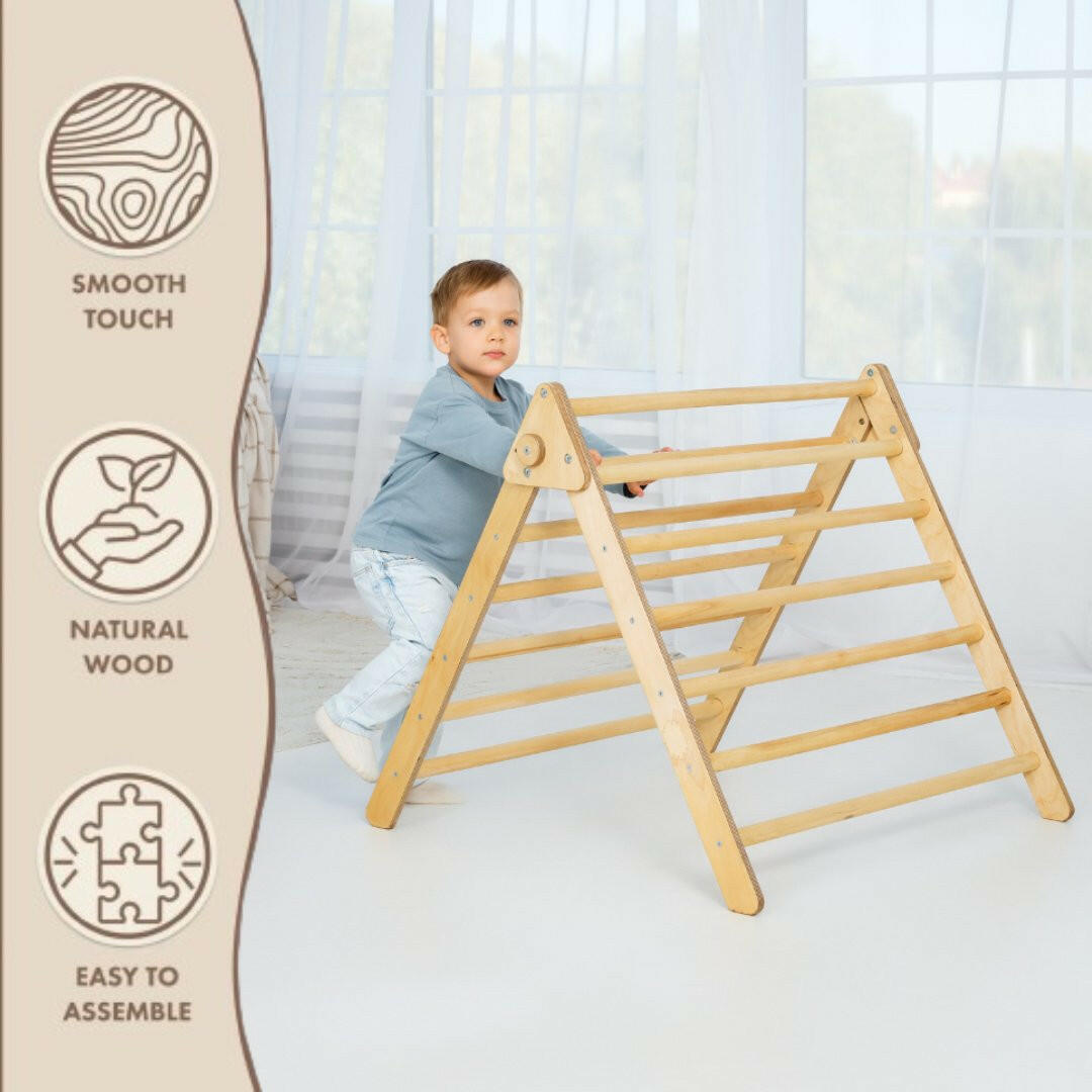 Indoor Montessori Triangle Climbing Ladder for Toddlers 1-7 y.o. Single Ladders Goodevas   