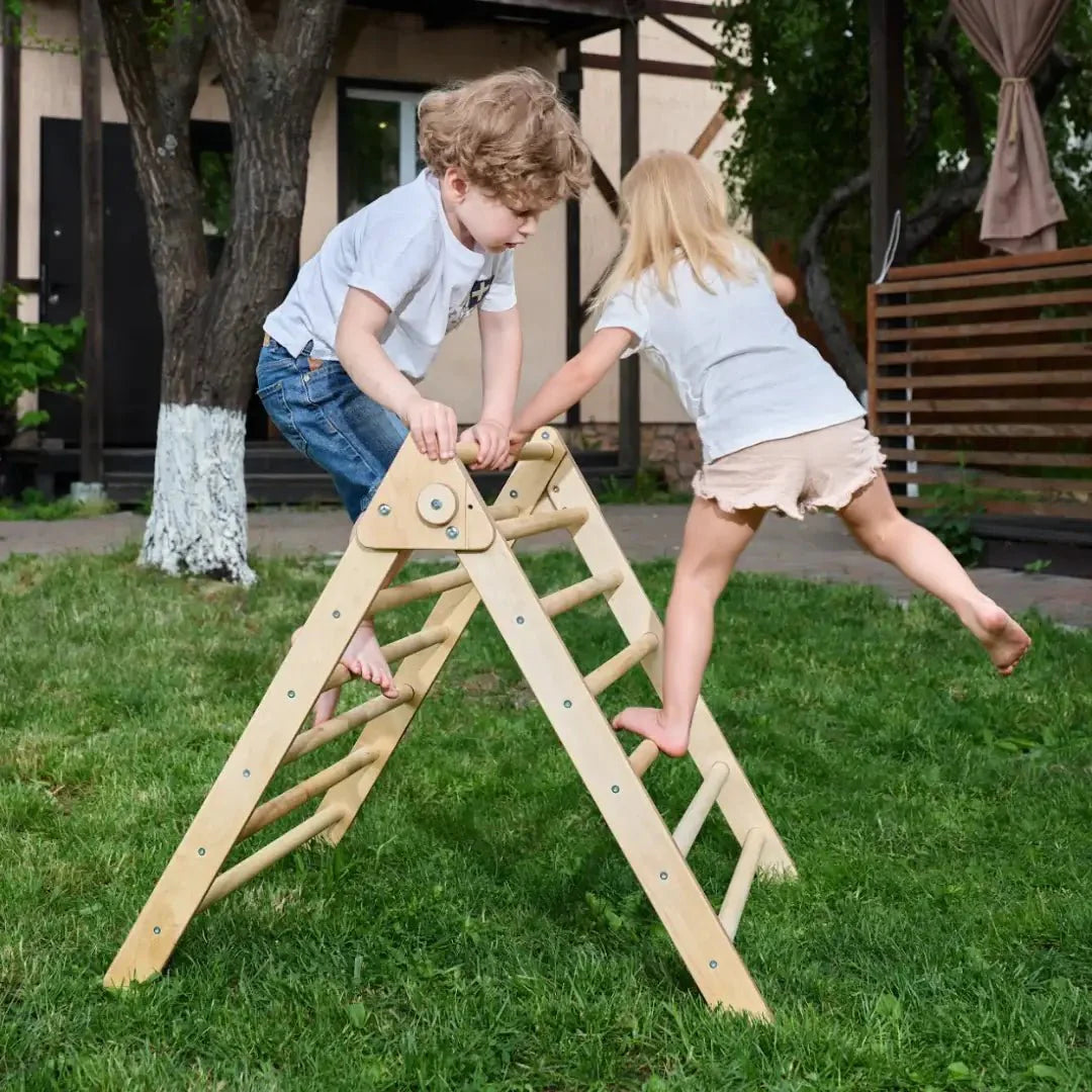 Indoor Montessori Triangle Climbing Ladder for Toddlers 1-7 y.o. Single Ladders Goodevas   