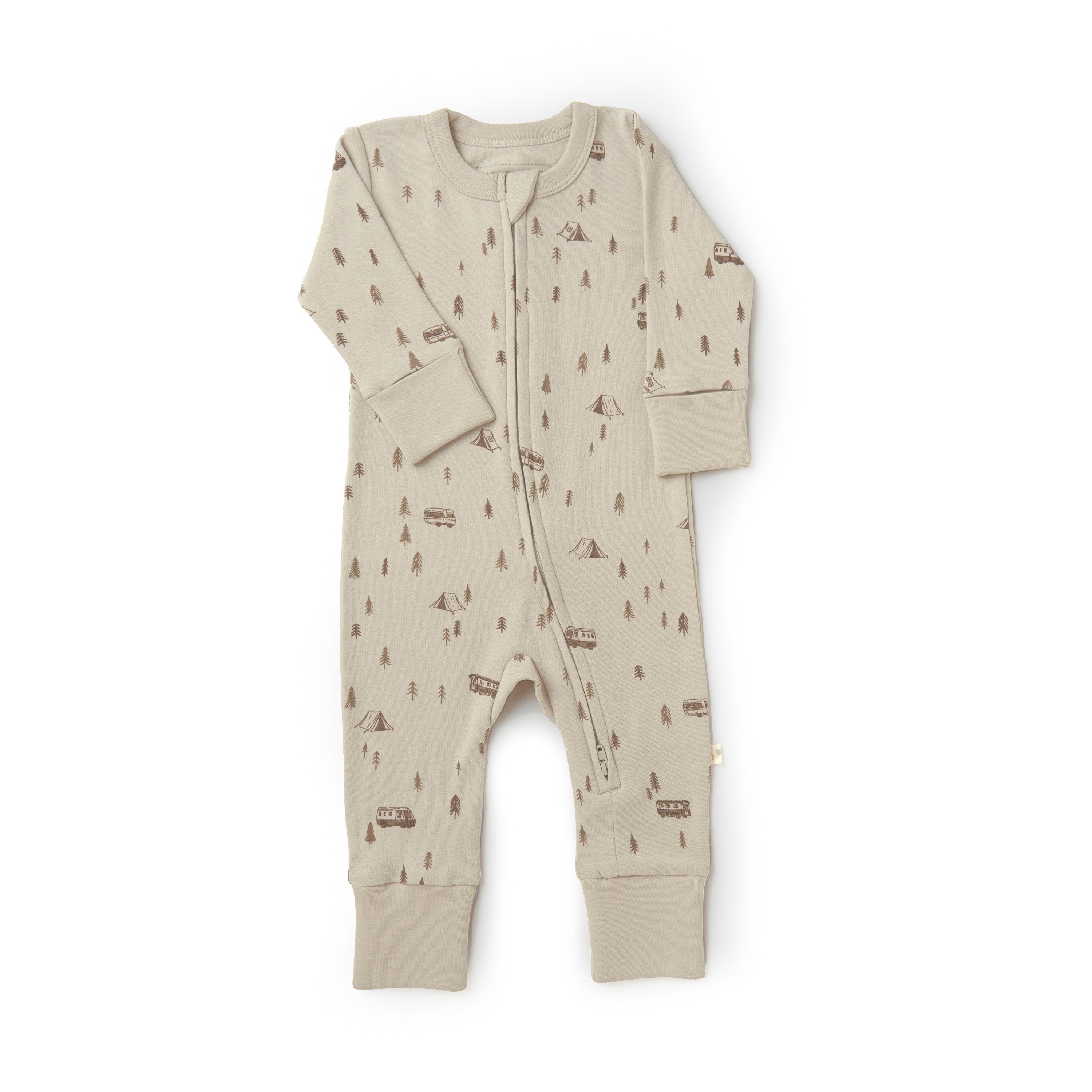 Organic Baby 2-Way Zip Romper - Camplife Zippered Romper Makemake Organics   