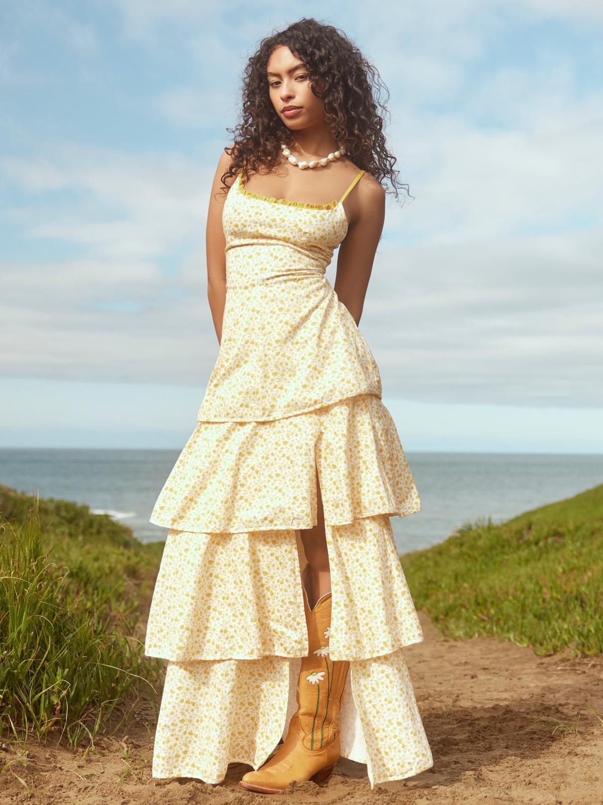 Wendy Dress - Cream/Buttercup Floral