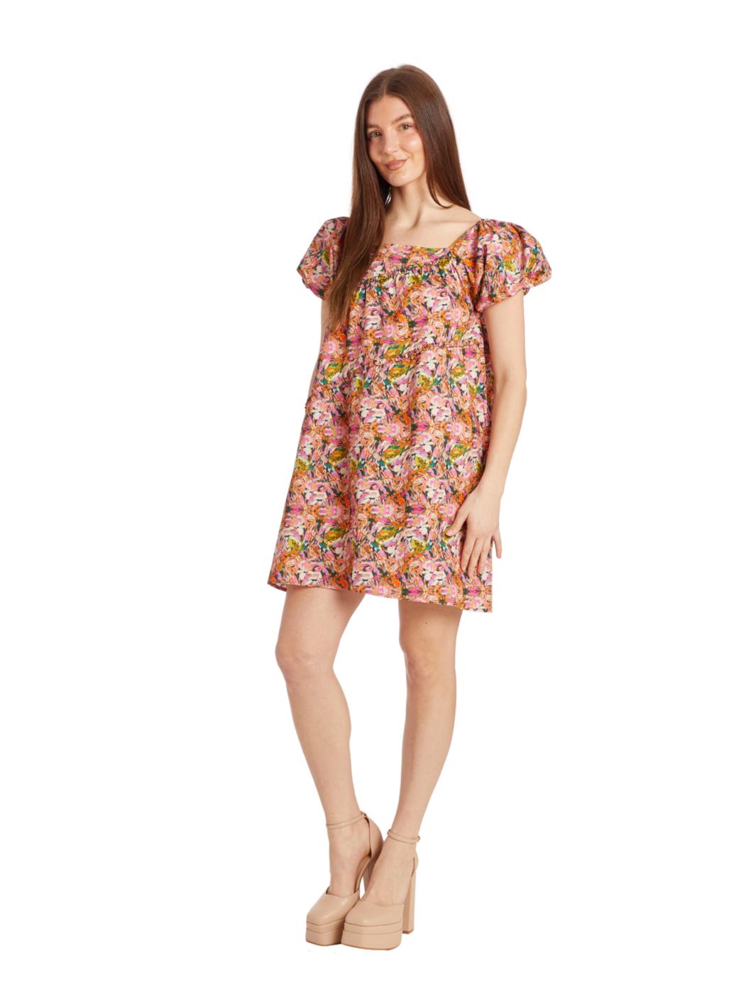 Amelie Dress - Serene Brushstroke