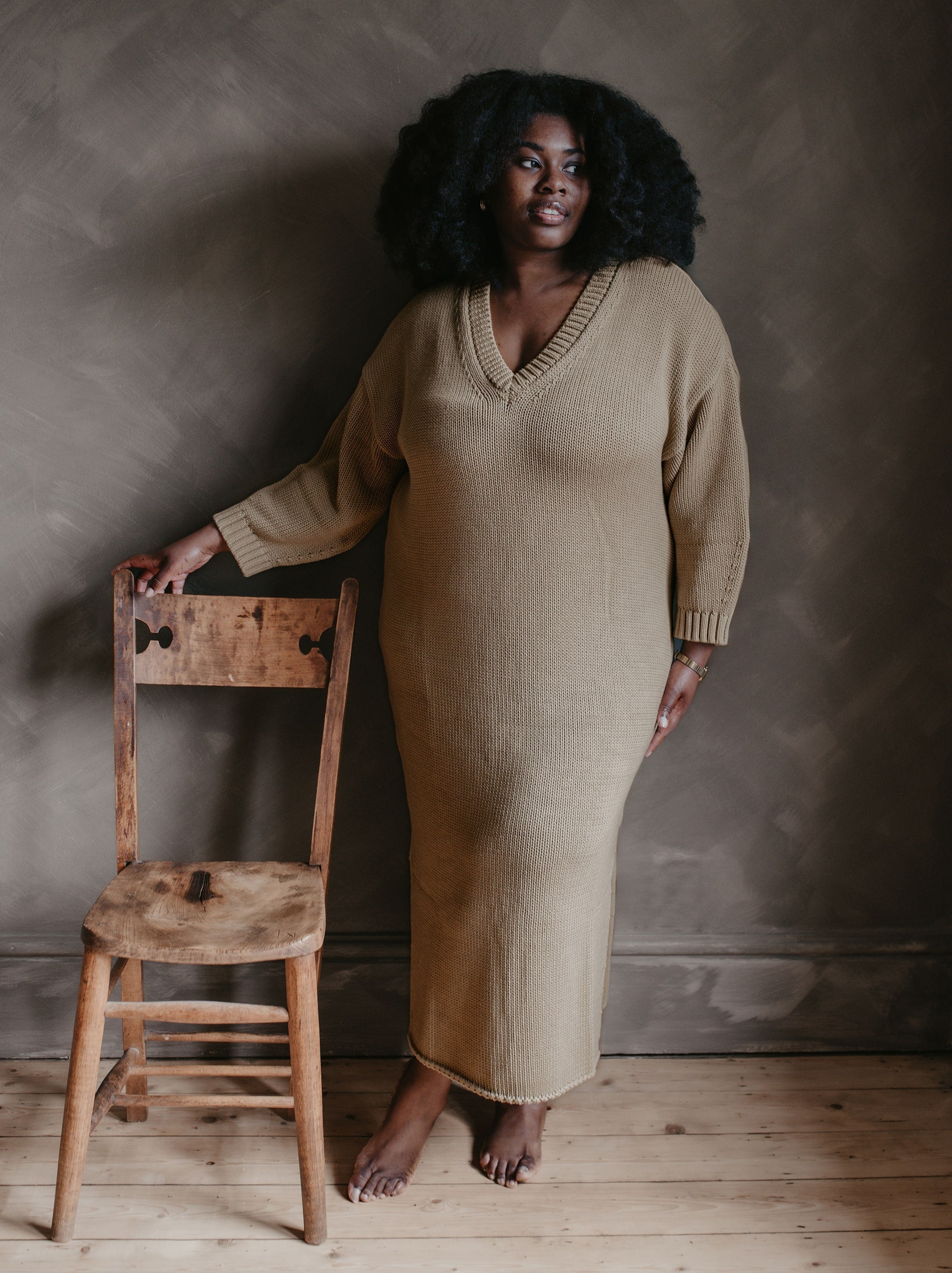 The Knitted Dress Women's - Barley