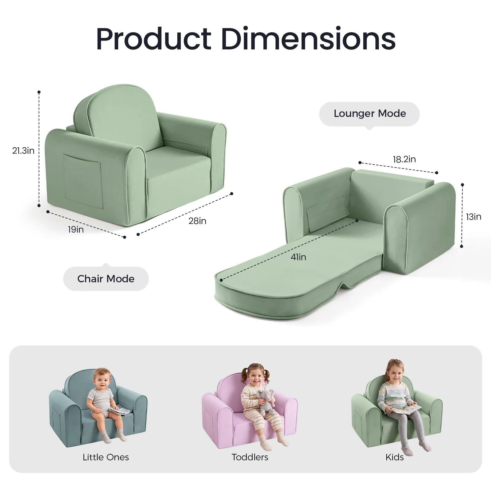 Tiny Land® GentleSnug Kids Sofa Chair