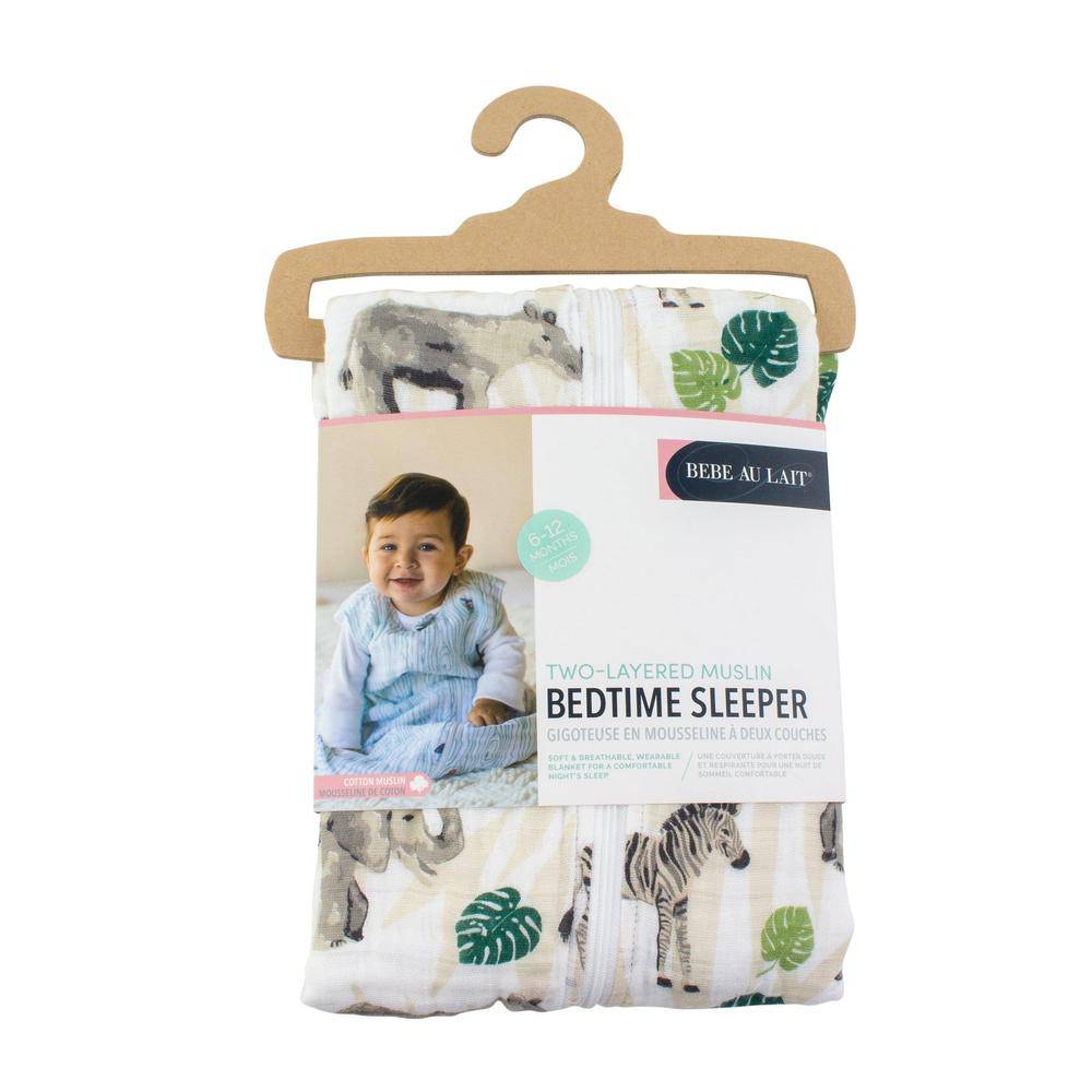 Jungle Classic Muslin Bedtime Sleeper Bedtime Sleeper Bebe au Lait   