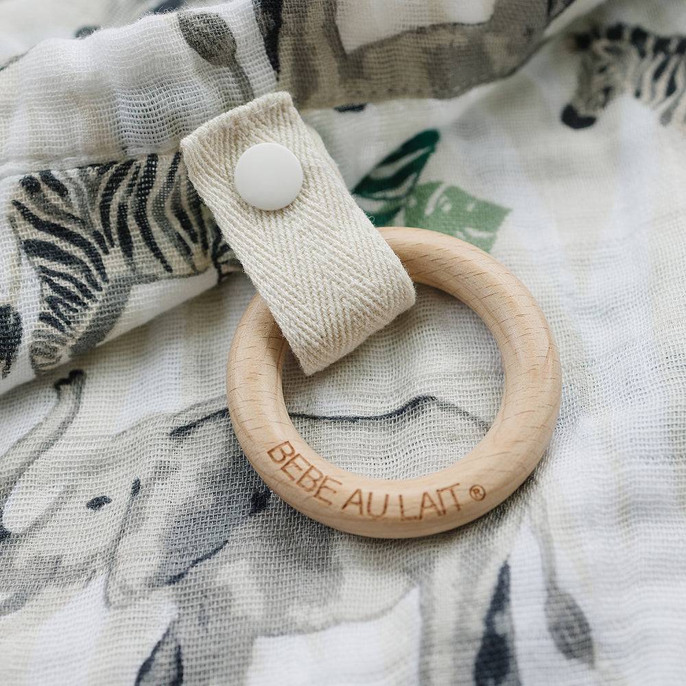 Jungle Classic Muslin Teether Blanket Teether Blanket Bebe au Lait   