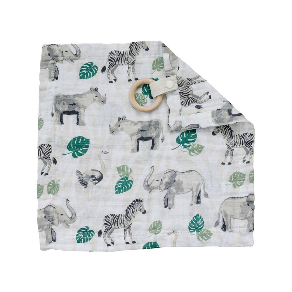 Jungle Classic Muslin Teether Blanket Teether Blanket Bebe au Lait   