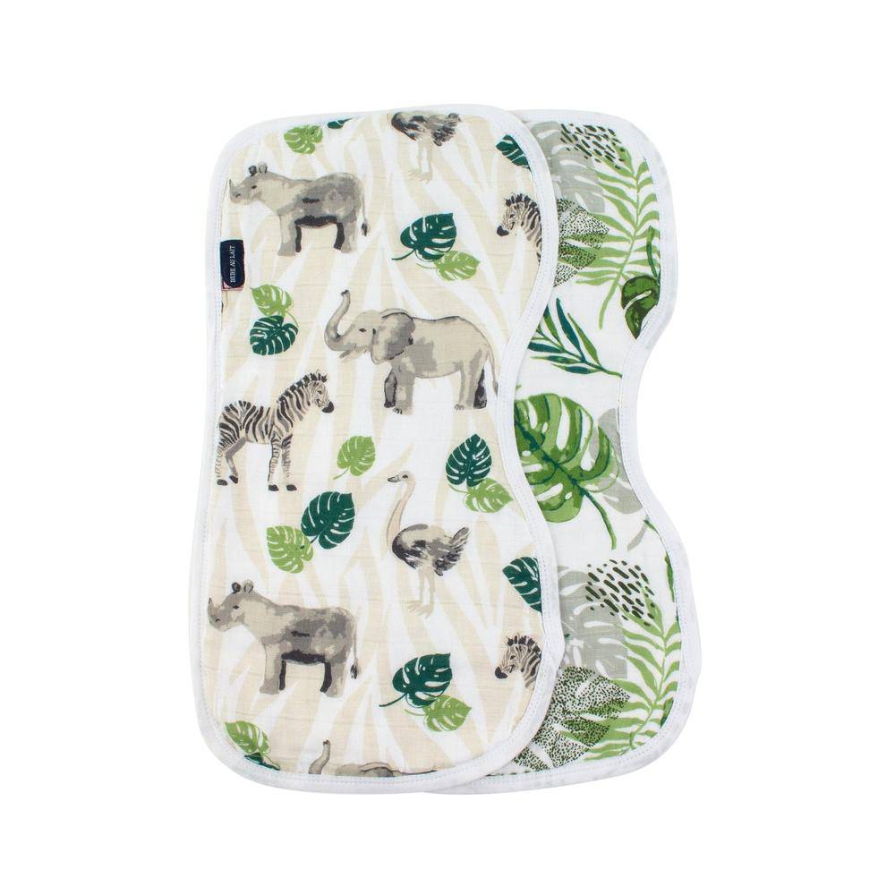 Jungle + Rainforest Classic Muslin Burp Cloths Set Burp Cloths Bebe au Lait   