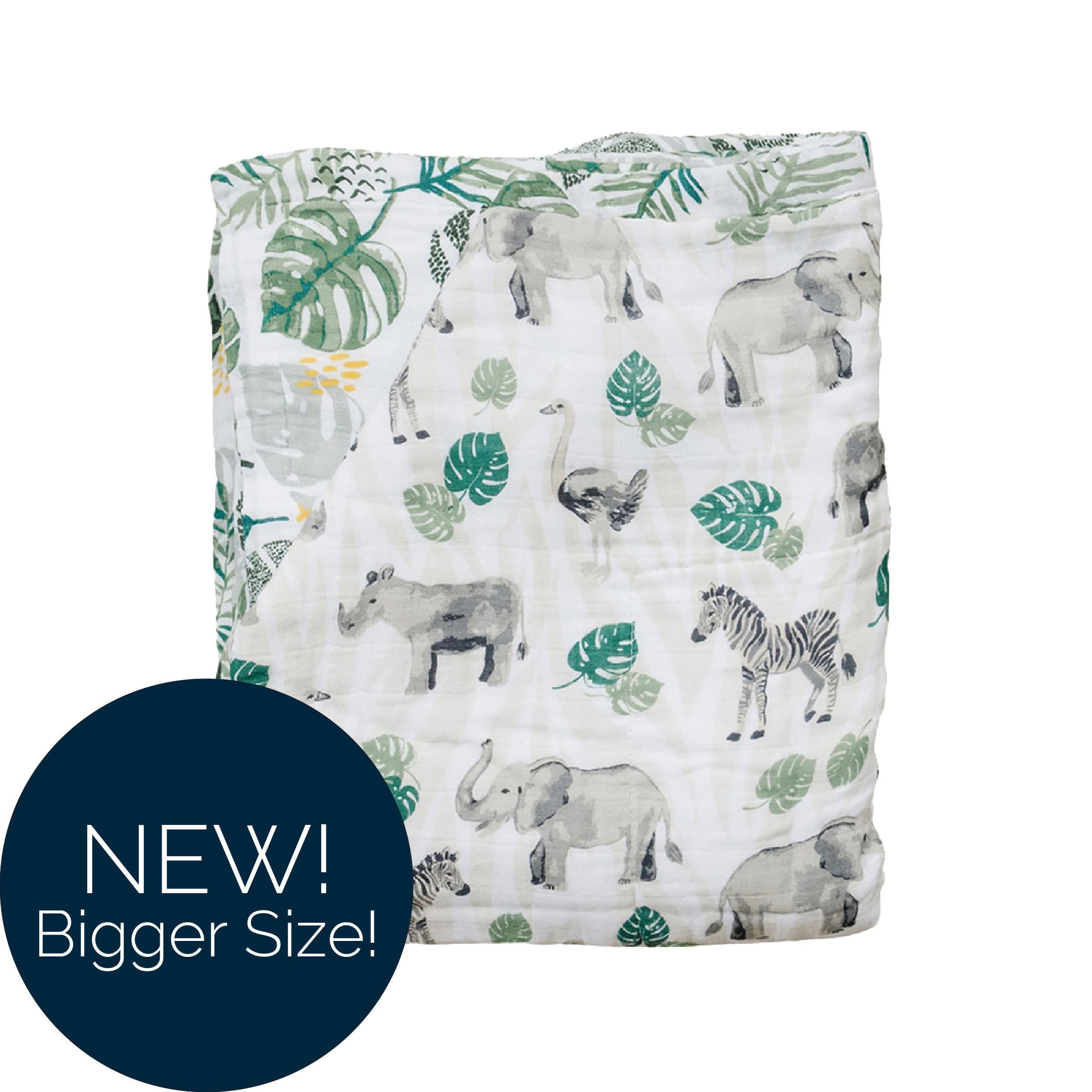 Jungle + Rainforest Classic Muslin Super Snuggle Blanket Super Snuggle Blanket Bebe au Lait   