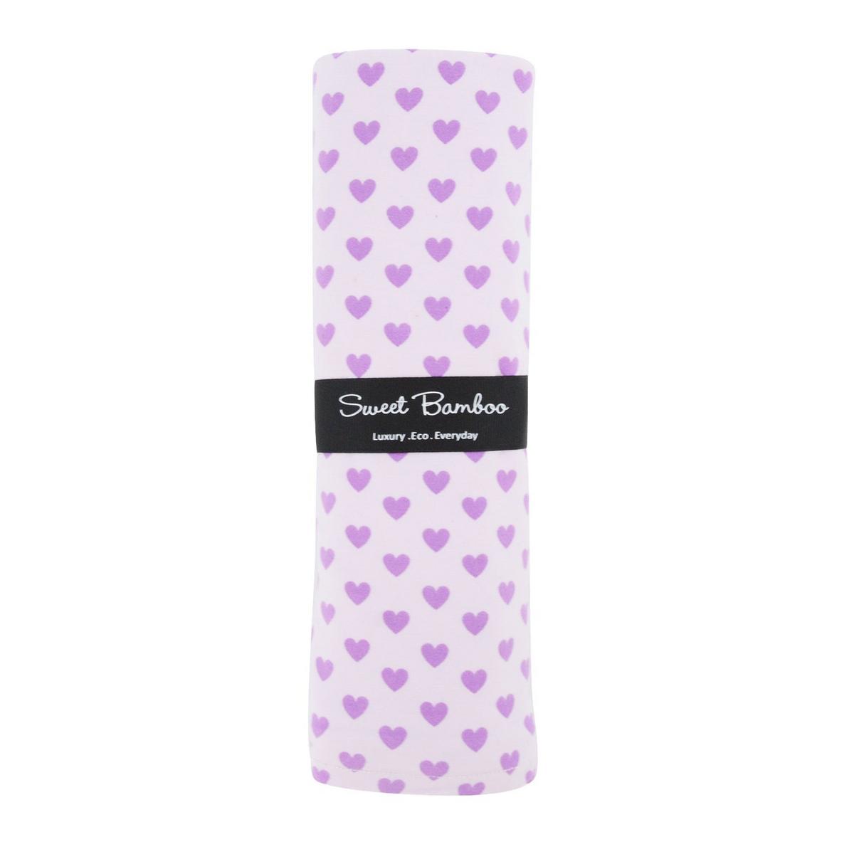 Oversized Swaddle - Purple Hearts