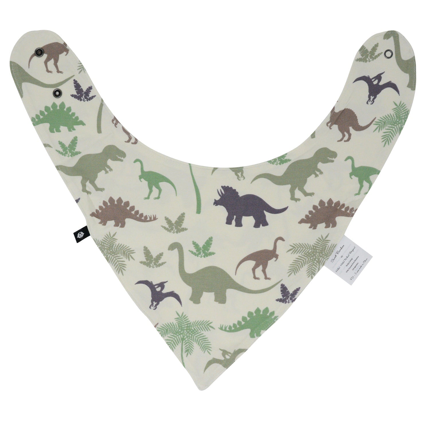 Baby Bib - Green Dino