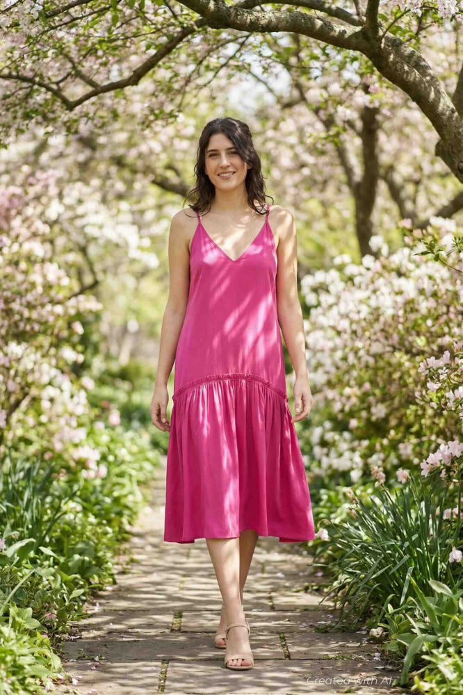 Kat Dress - Raspberry