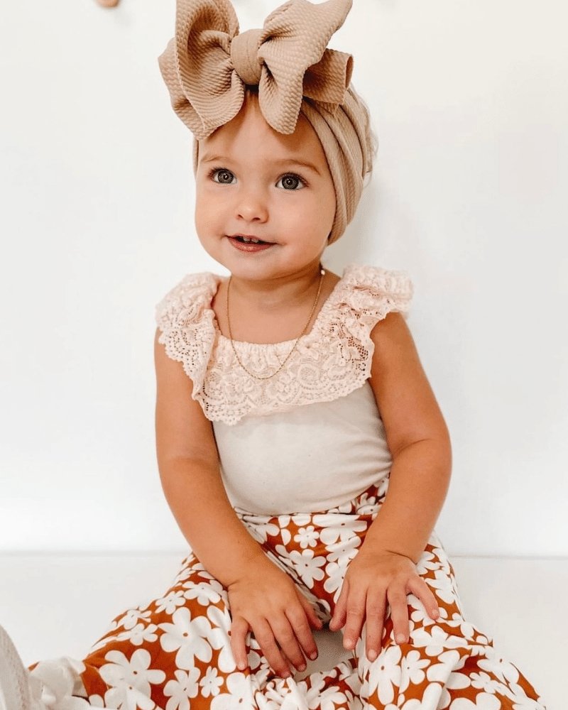 Kenzie Lace Flutter Sleeve Leotard - Vanilla Cream