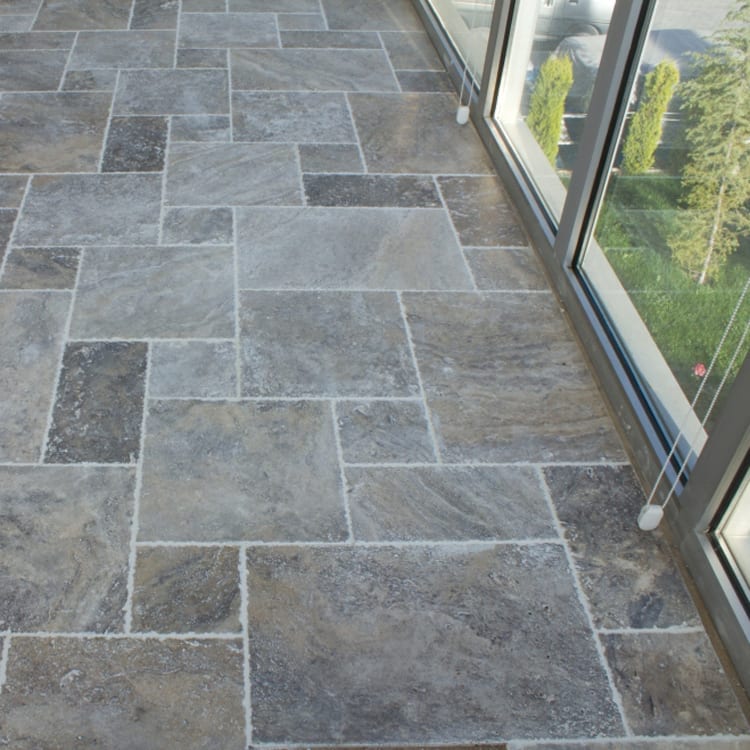 Silver Antique Pattern Brushed, Chiseled, and Partially Filled - Livfloors Collection
