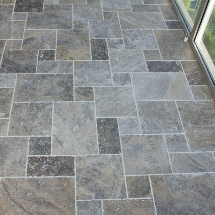 Silver Antique Pattern Brushed, Chiseled, and Partially Filled - Livfloors Collection